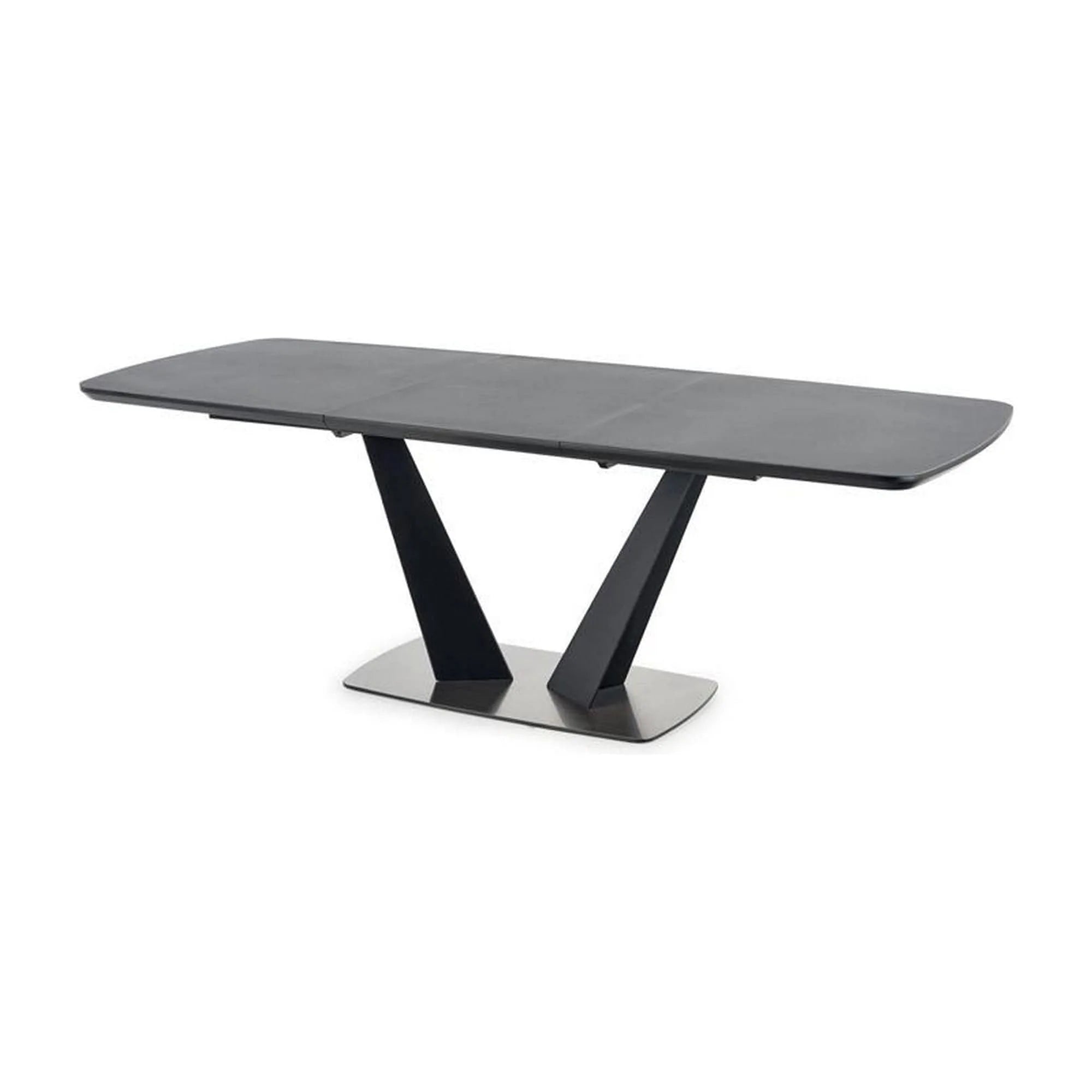 Masa extensibila Fangor, gri inchis/negru, 160-220/90/76 cm