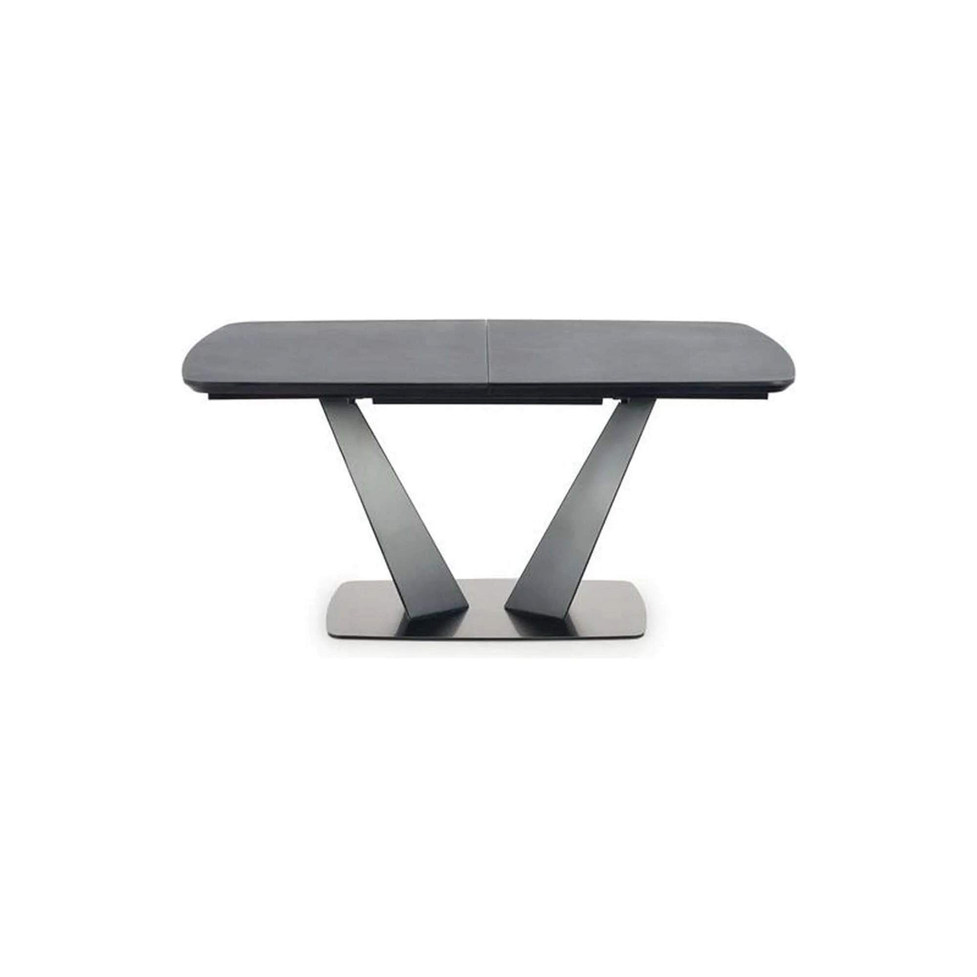 Masa extensibila Fangor, gri inchis/negru, 160-220/90/76 cm