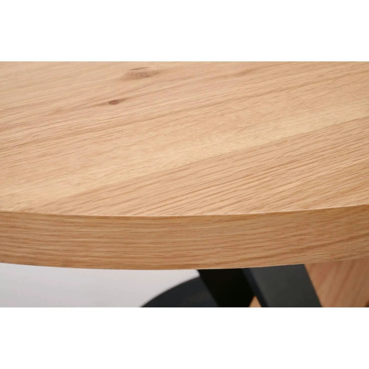 Masa extensibila FANIS, stejar/negru, 120/160x120x78 cm