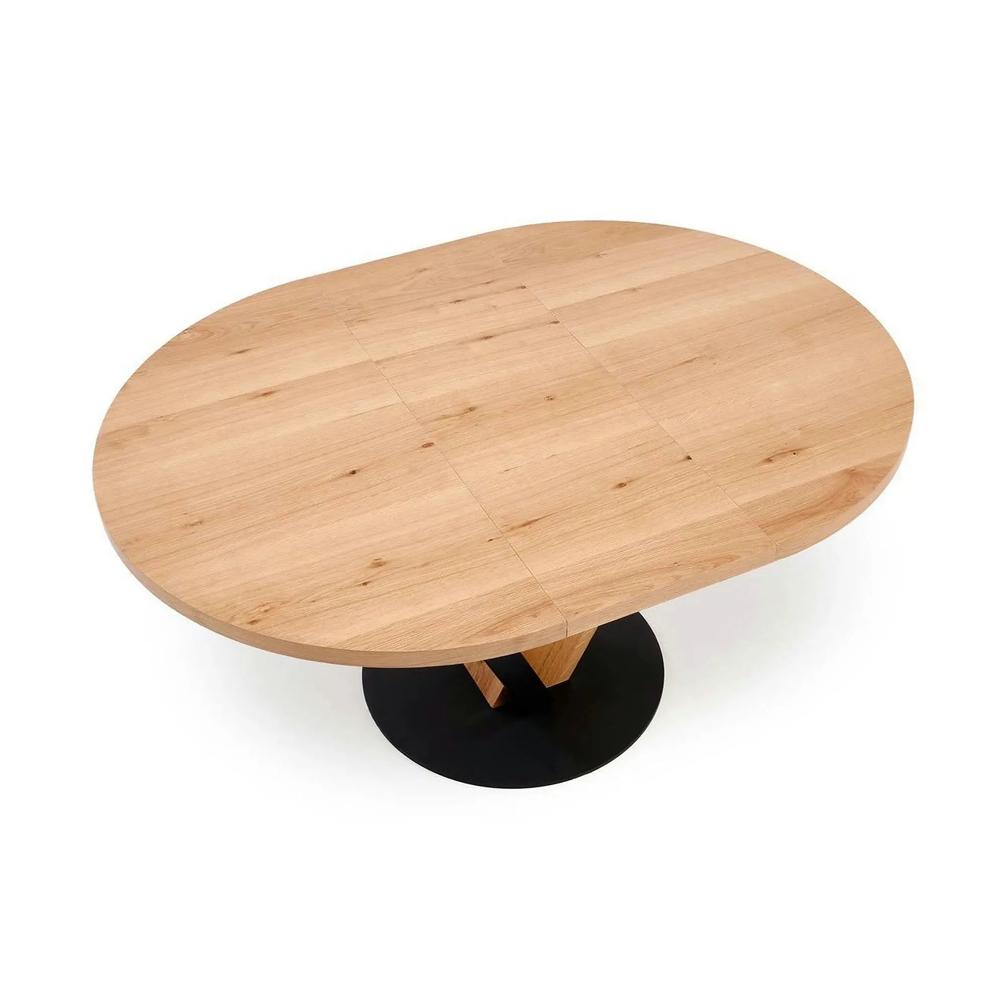 Masa extensibila FANIS, stejar/negru, 120/160x120x78 cm
