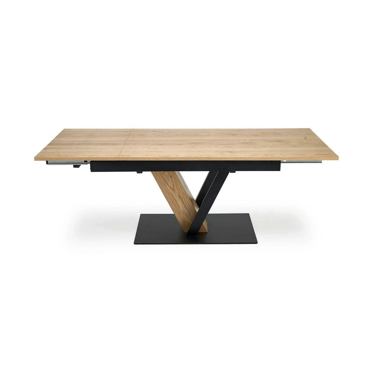 Masa extensibila FANIS, stejar/negru, 160/220x90x78 cm