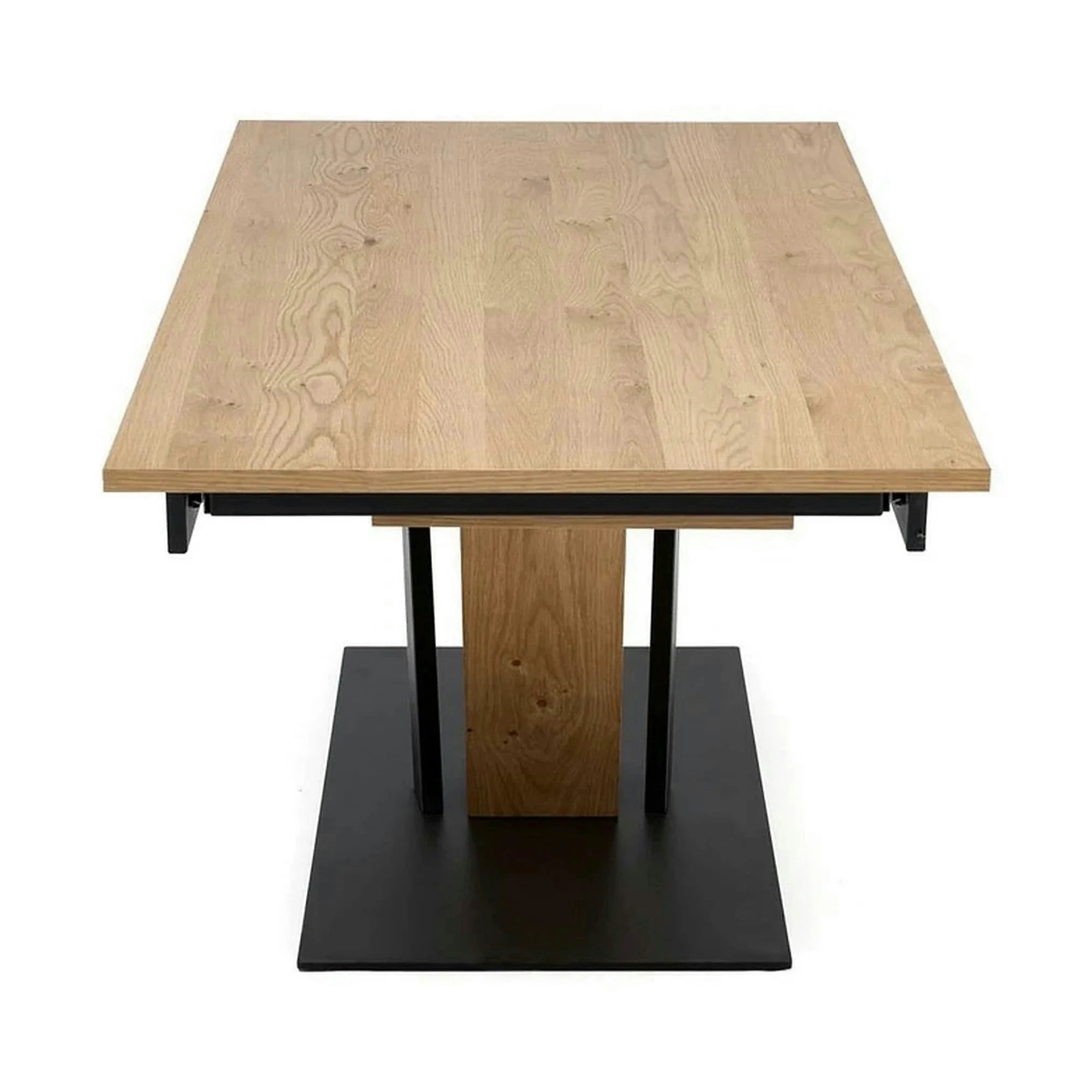 Masa extensibila FANIS, stejar/negru, 160/220x90x78 cm