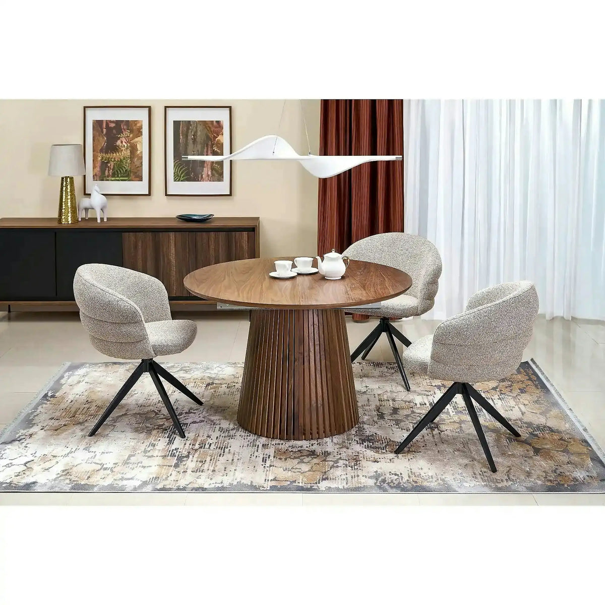 Masa extensibila FARGO, nuc, 120/210x120x77 cm