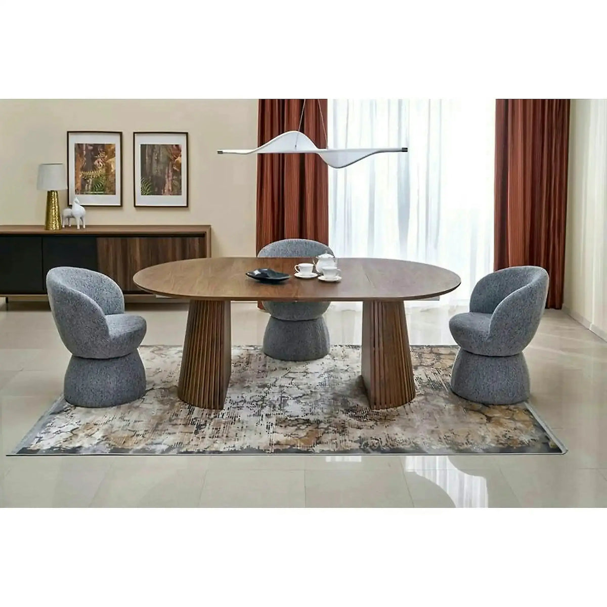 Masa extensibila FARGO, nuc, 120/210x120x77 cm