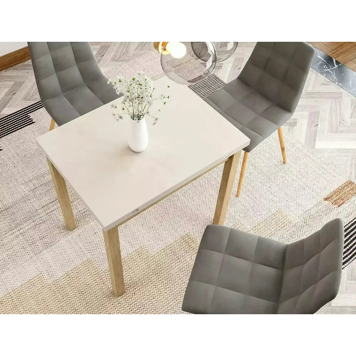 Masa extensibila FLIP, casmir/stejar, PAL laminat, 80/160x80x78 cm