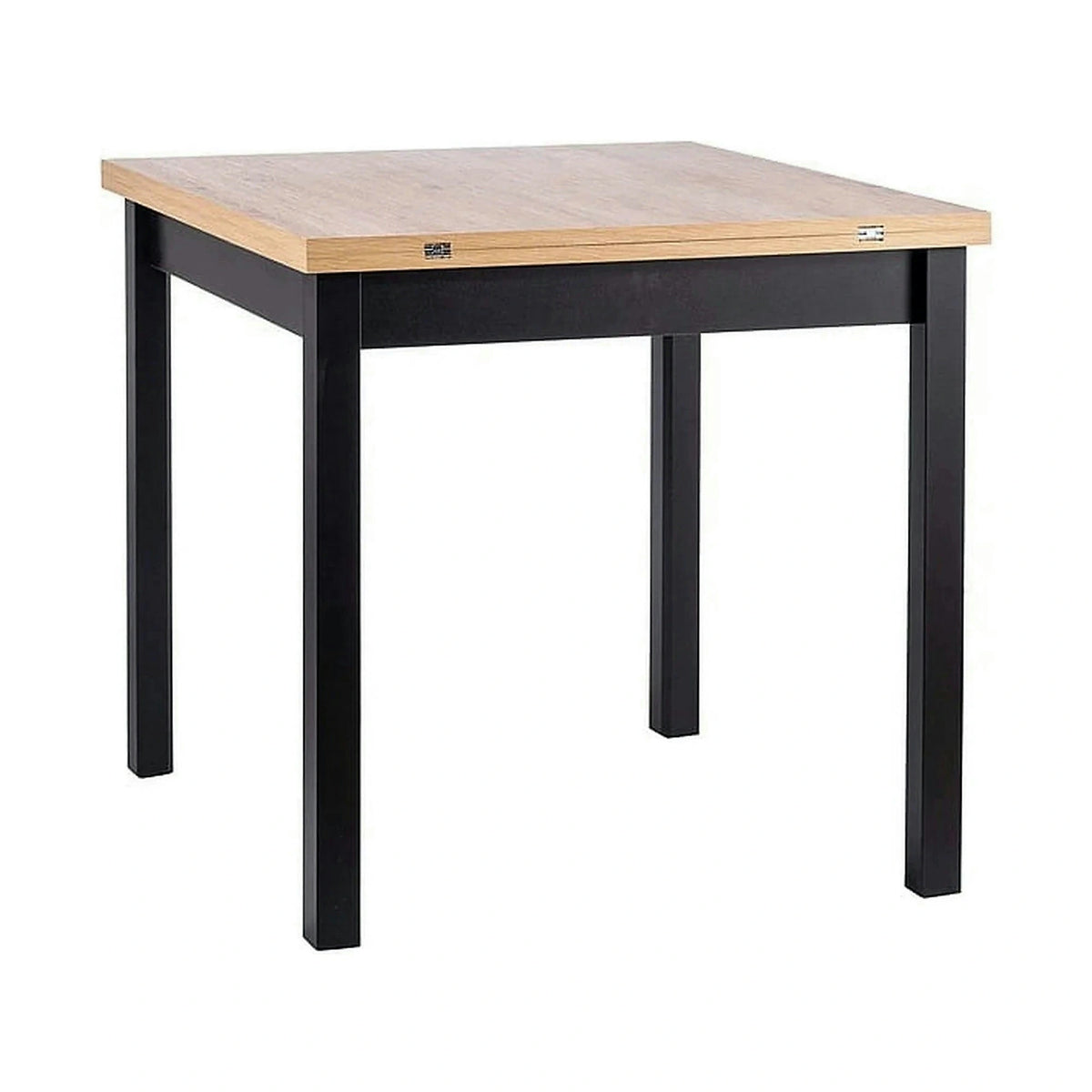 Masa extensibila FLIP, stejar artisan/negru, PAL laminat, 80/160x80x78 cm