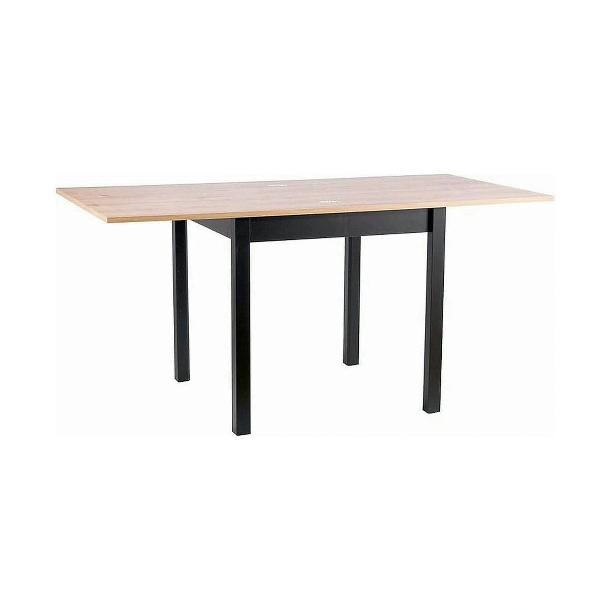 Masa extensibila FLIP, stejar artisan/negru, PAL laminat, 80/160x80x78 cm