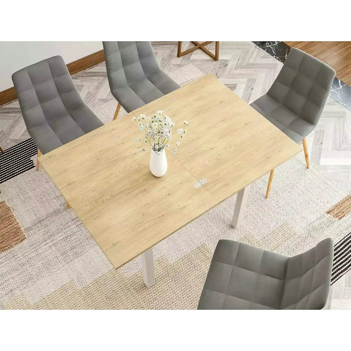 Masa extensibila FLIP, stejar/casmir, PAL laminat, 80/160x80x78 cm