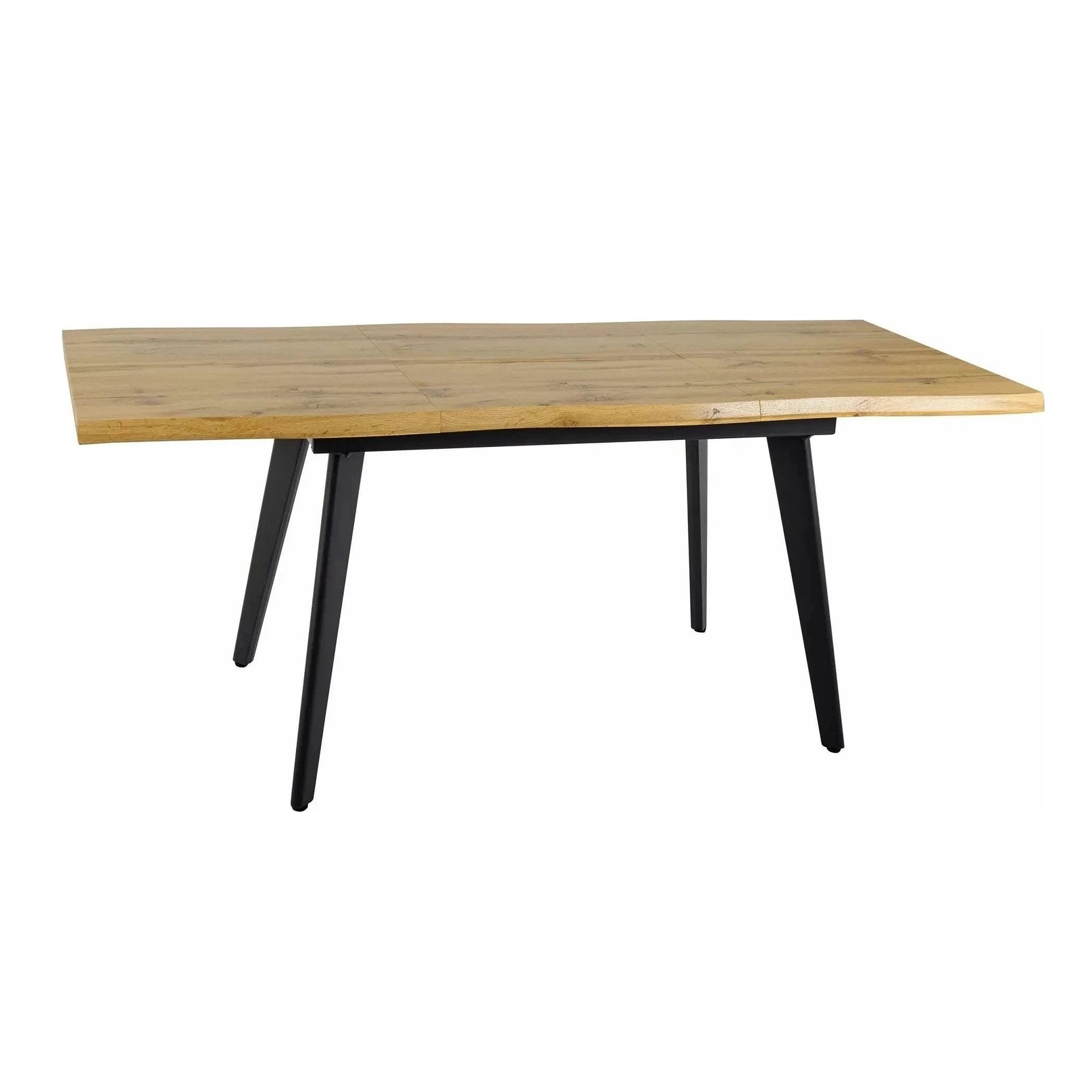 Masa extensibila FRESNO, stejar artisan/negru, 120/180x80x76 cm