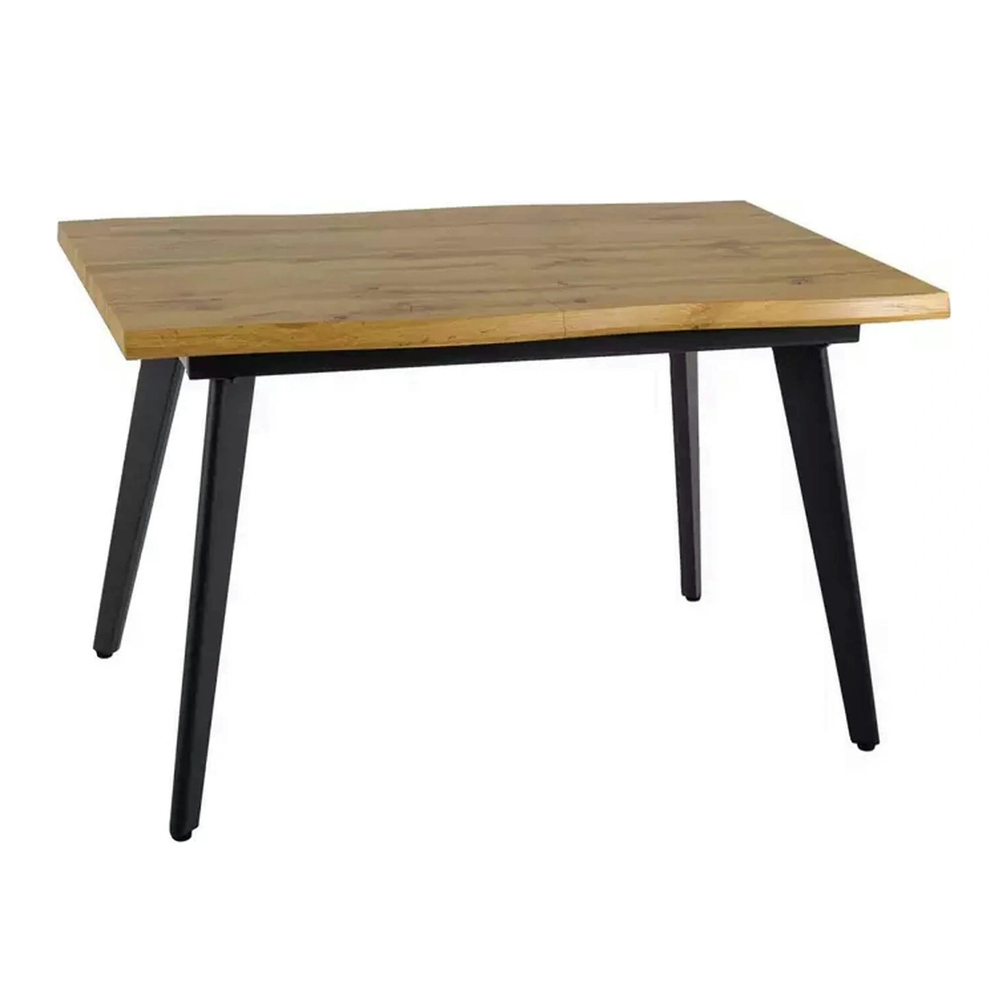 Masa extensibila FRESNO, stejar artisan/negru, 120/180x80x76 cm