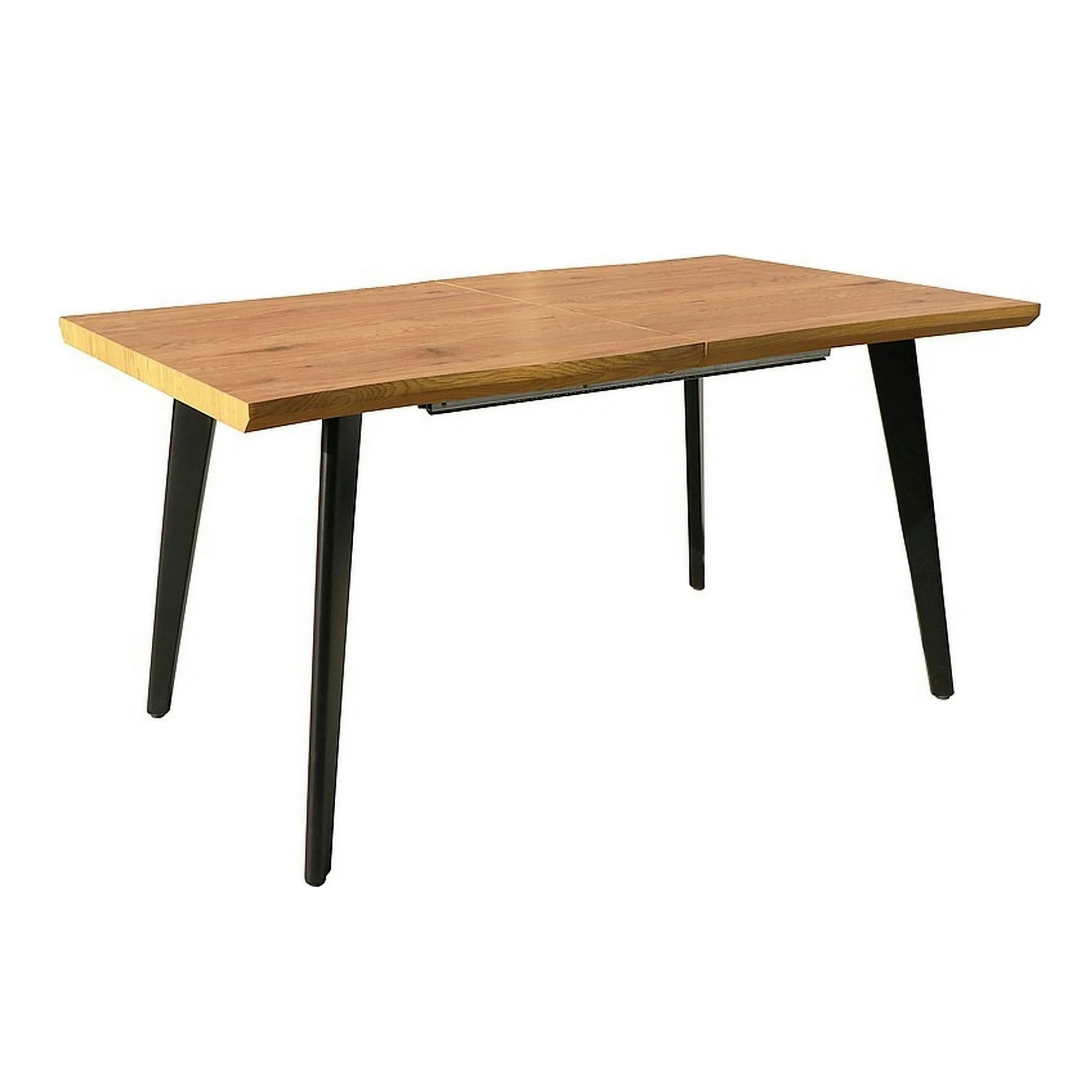 Masa extensibila FRESNO, stejar/negru, 120/180x80x76 cm