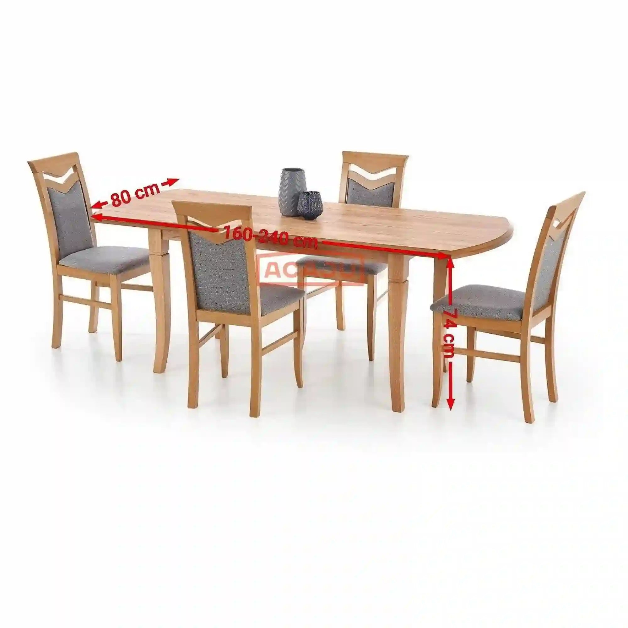 Masa extensibila FRYDERYK, stejar, 160/240x90x74 cm