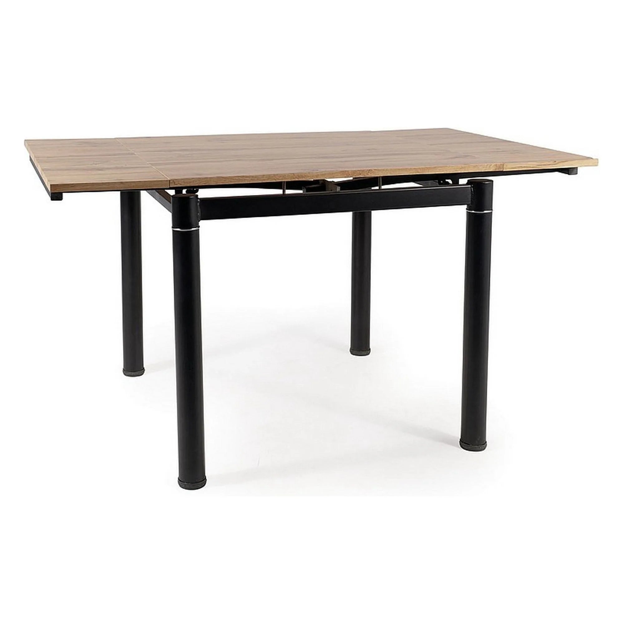 Masa extensibila GD-082, stejar artisan/negru mat, 80/131x80x75 cm