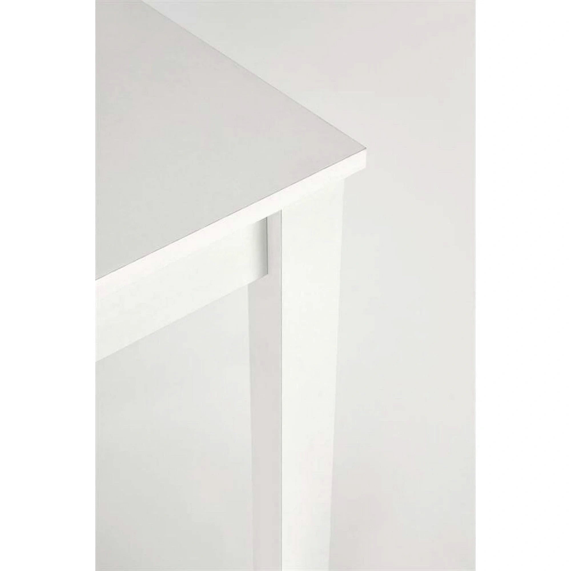 Masa extensibila GINO, alb, PAL furniruit, 100/138x60x75 cm