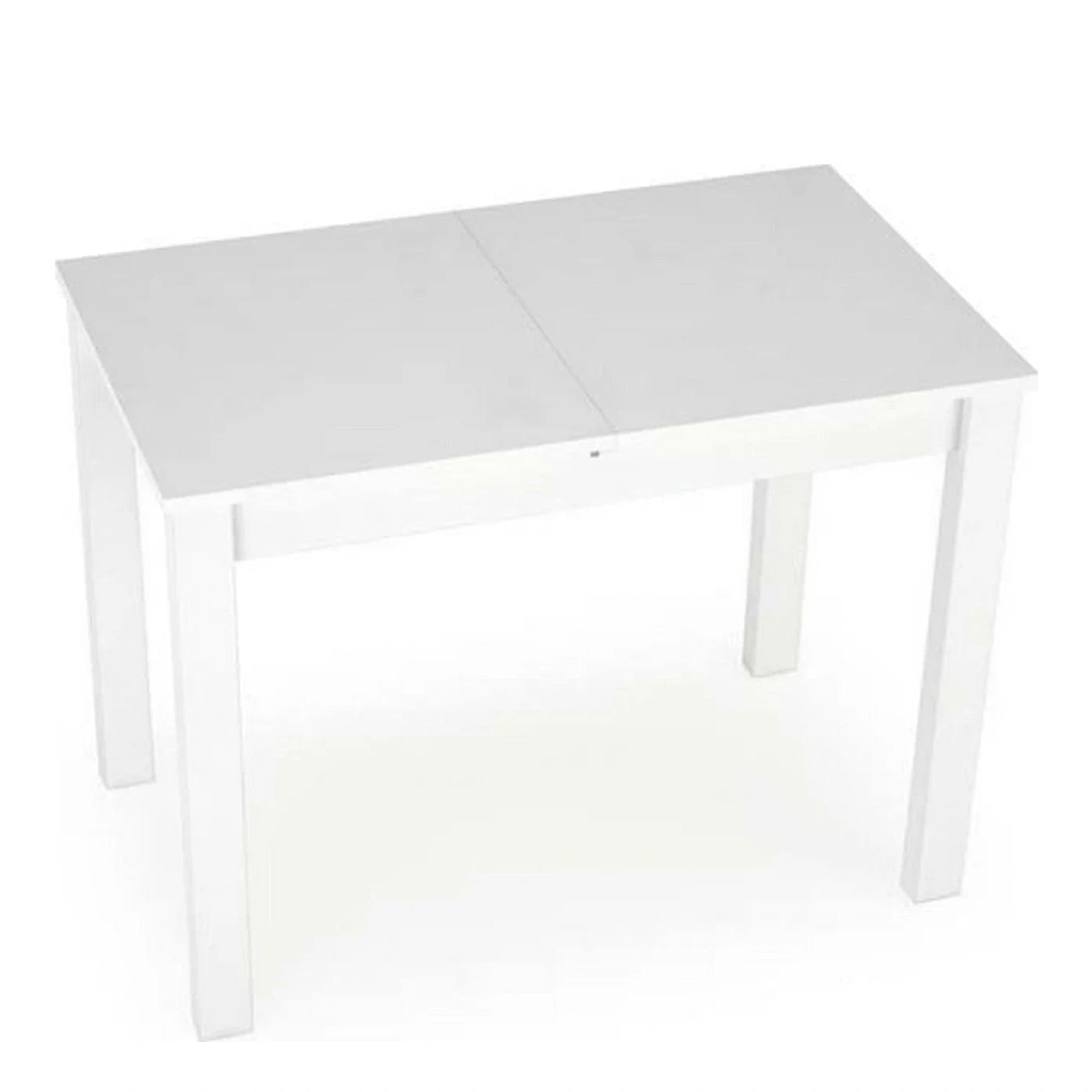 Masa extensibila GINO, alb, PAL furniruit, 100/138x60x75 cm