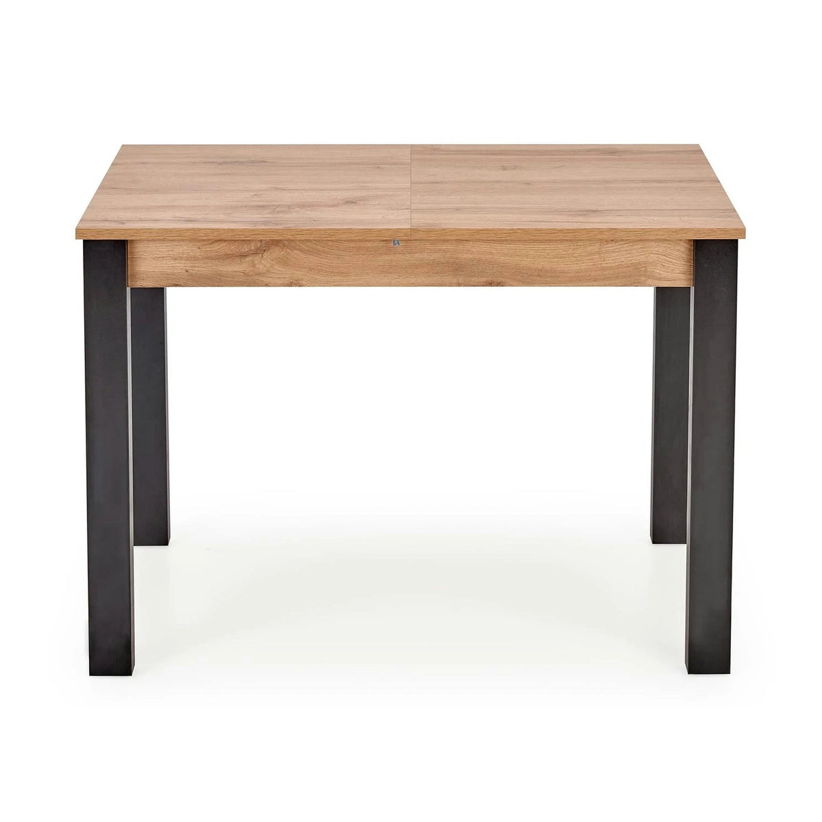 Masa extensibila GINO, stejar/negru, PAL furniruit, 100/138x60x75 cm