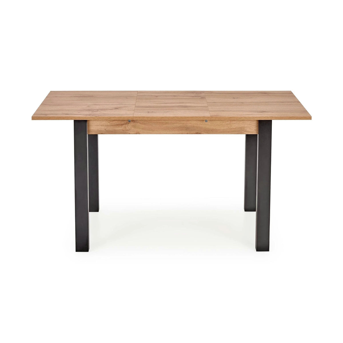 Masa extensibila GINO, stejar/negru, PAL furniruit, 100/138x60x75 cm