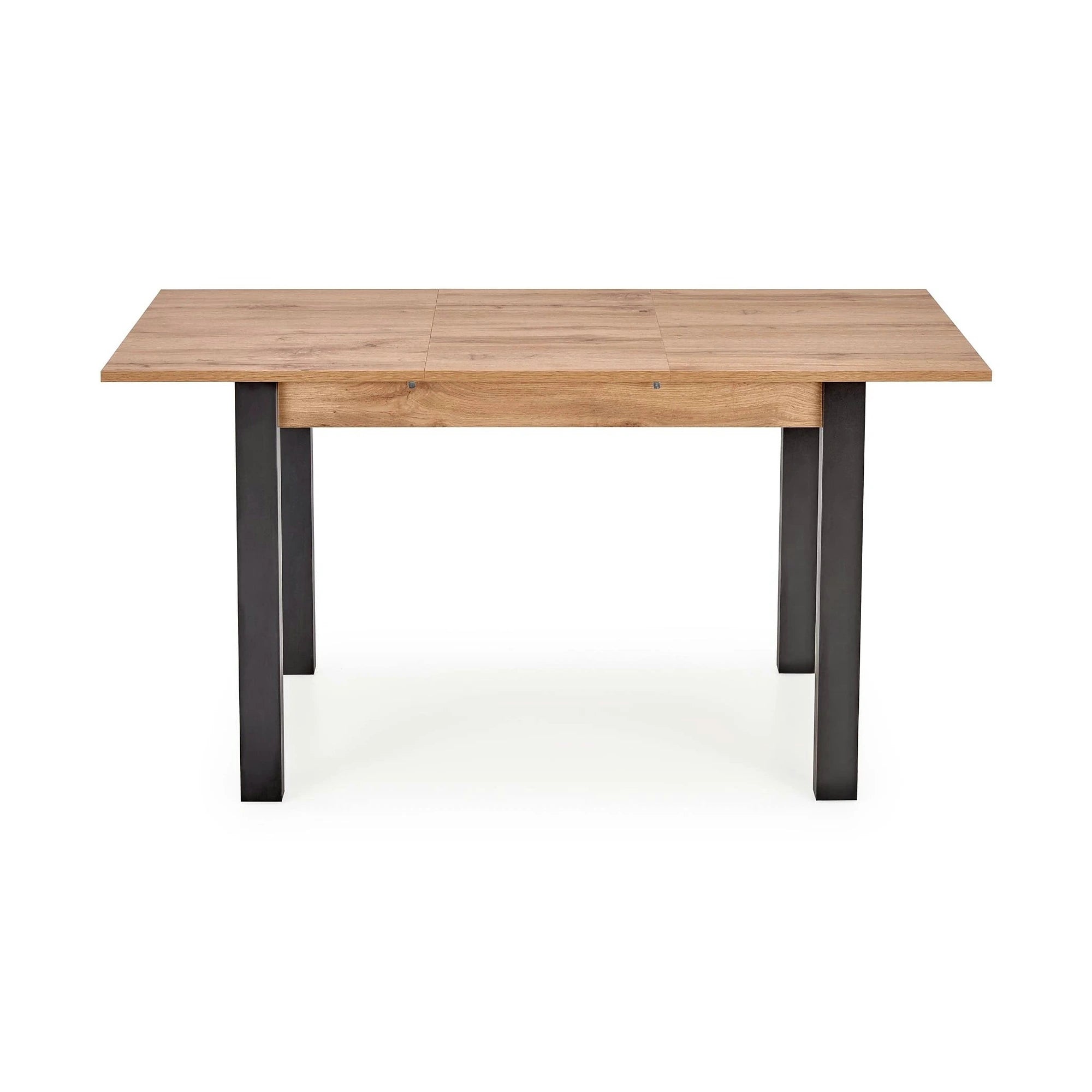 Masa extensibila GINO, stejar/negru, PAL furniruit, 100/138x60x75 cm