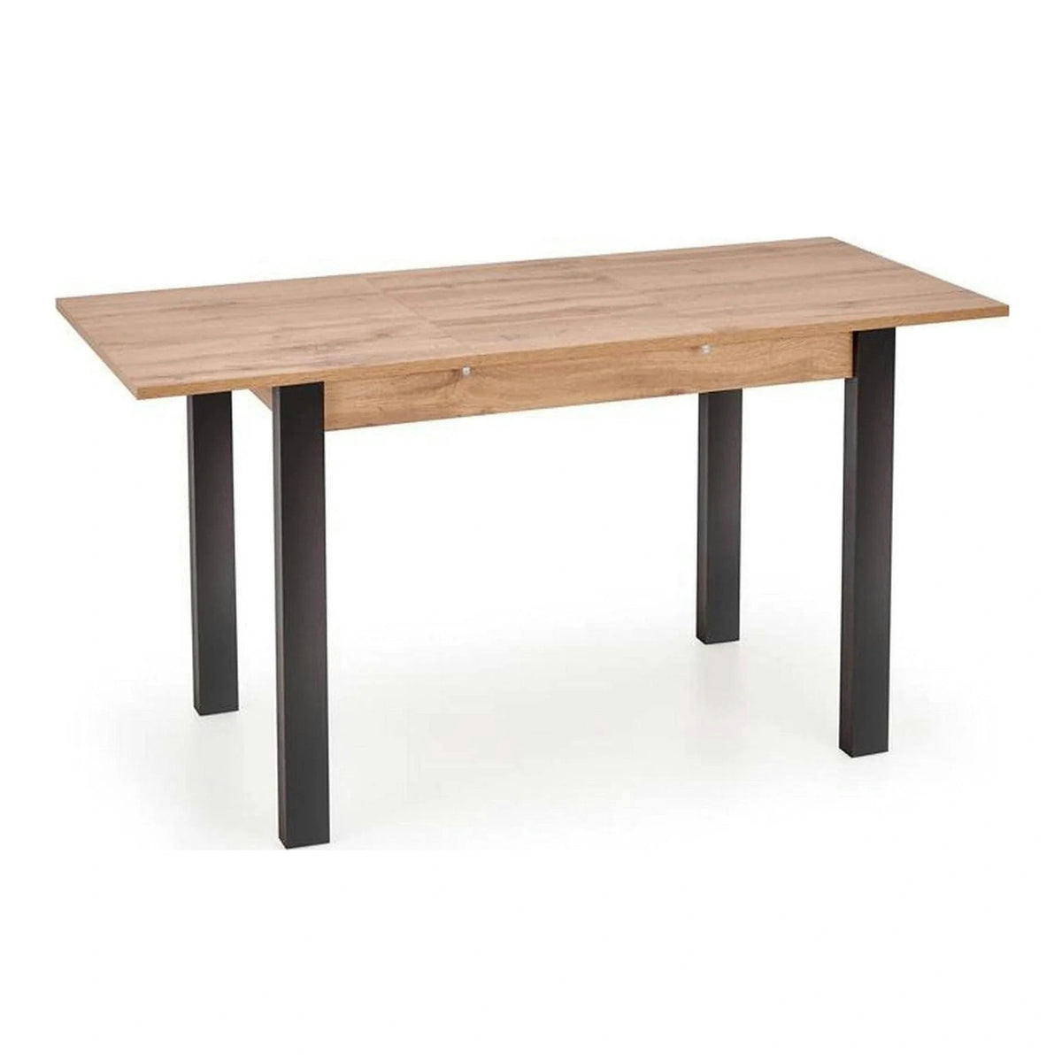 Masa extensibila GINO, stejar/negru, PAL furniruit, 100/138x60x75 cm