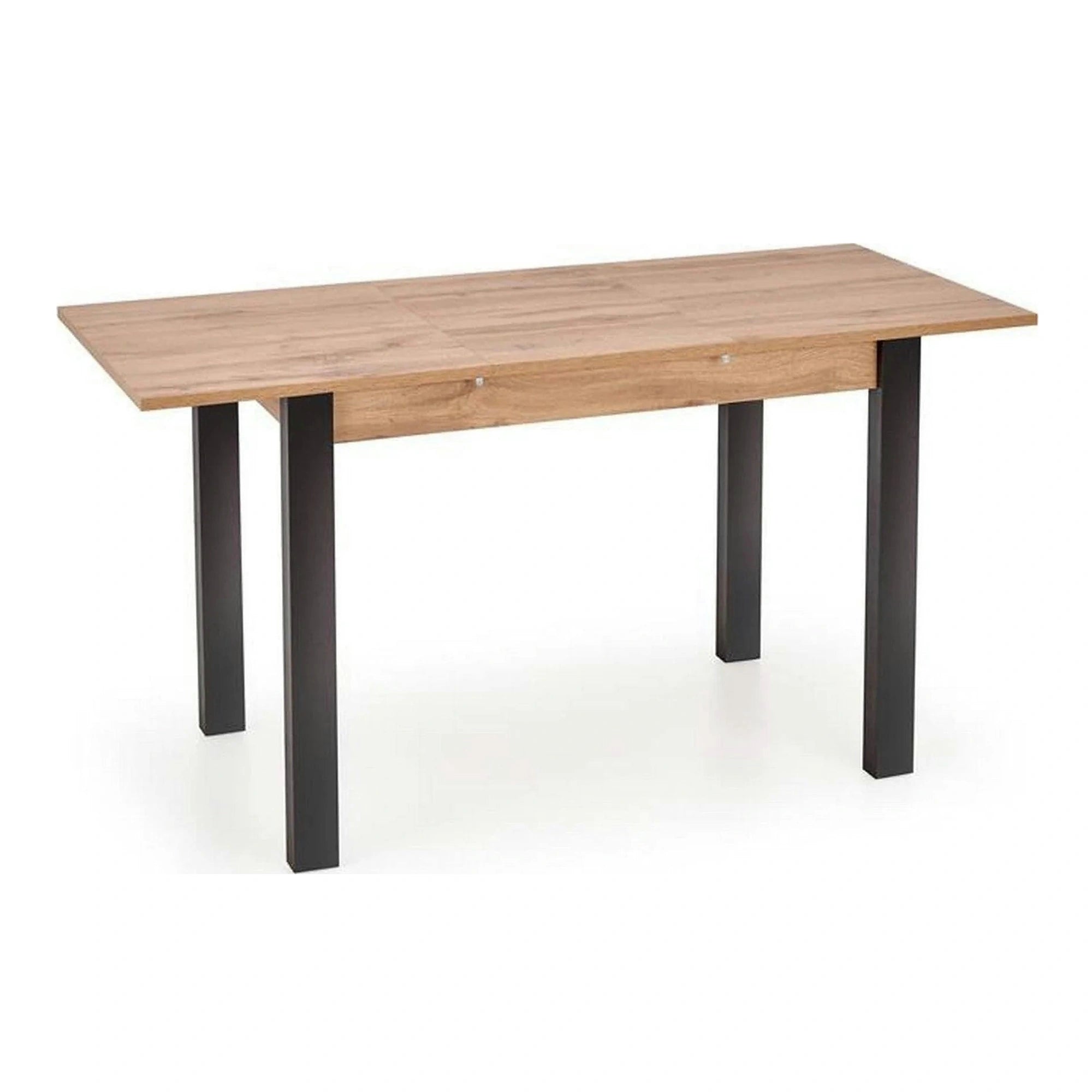 Masa extensibila GINO, stejar/negru, PAL furniruit, 100/138x60x75 cm