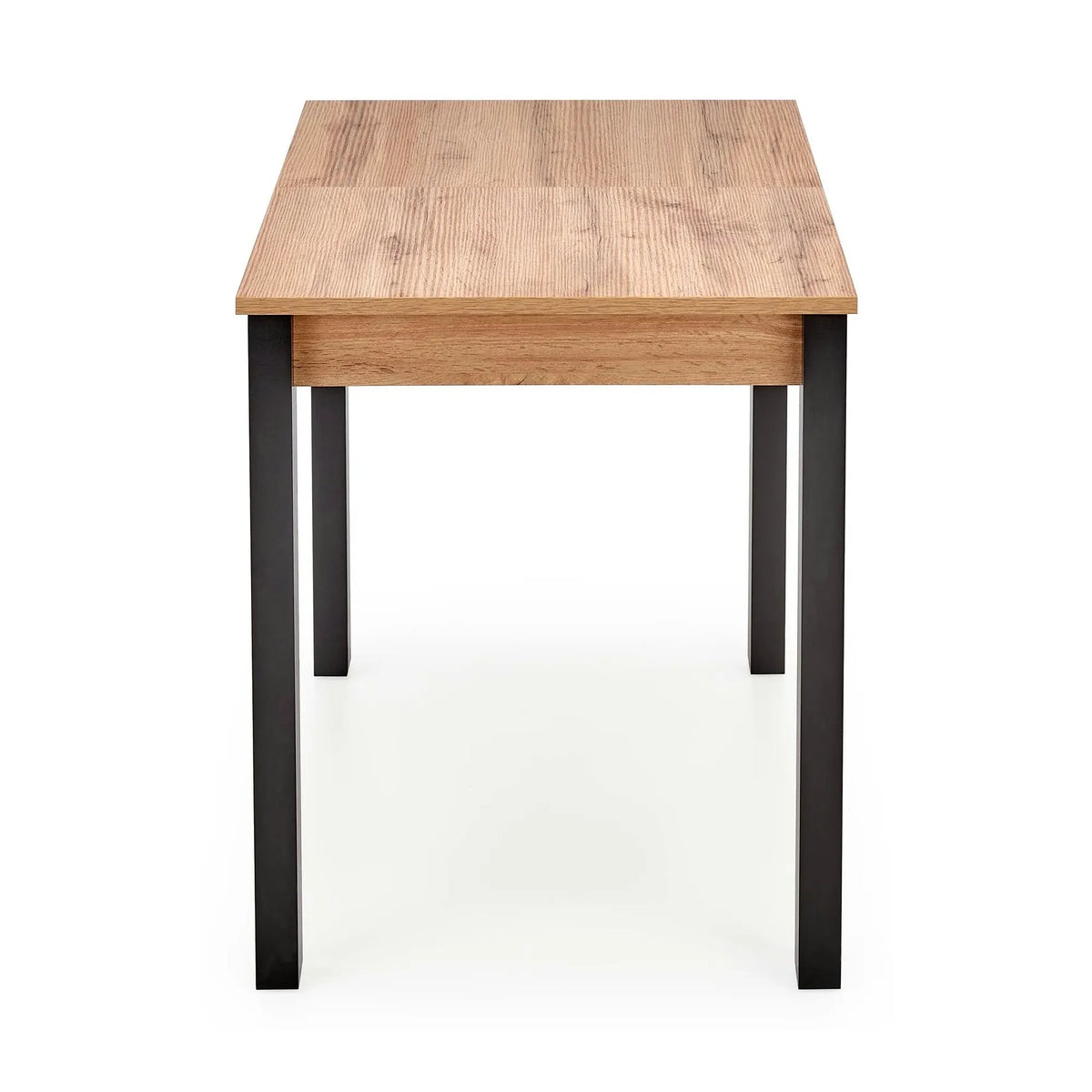 Masa extensibila GINO, stejar/negru, PAL furniruit, 100/138x60x75 cm
