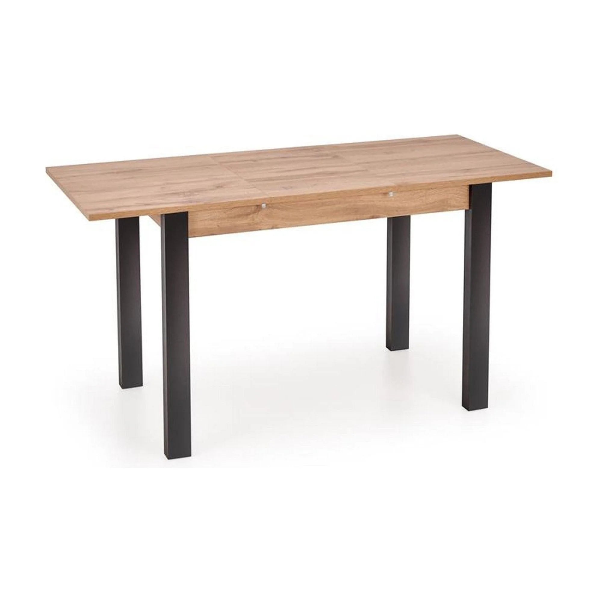 Masa extensibila GINO, stejar/negru, PAL furniruit, 100/138x60x75 cm