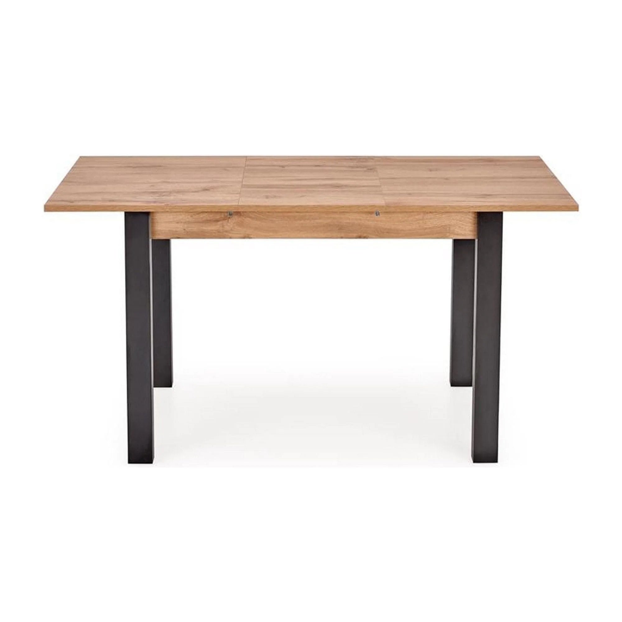 Masa extensibila GINO, stejar/negru, PAL furniruit, 100/138x60x75 cm