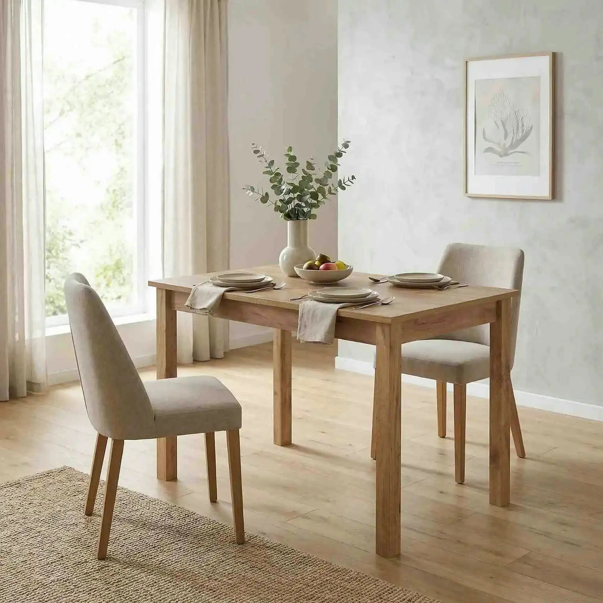 Masa extensibila GINO, stejar, PAL furniruit, 100/135x60x75 cm