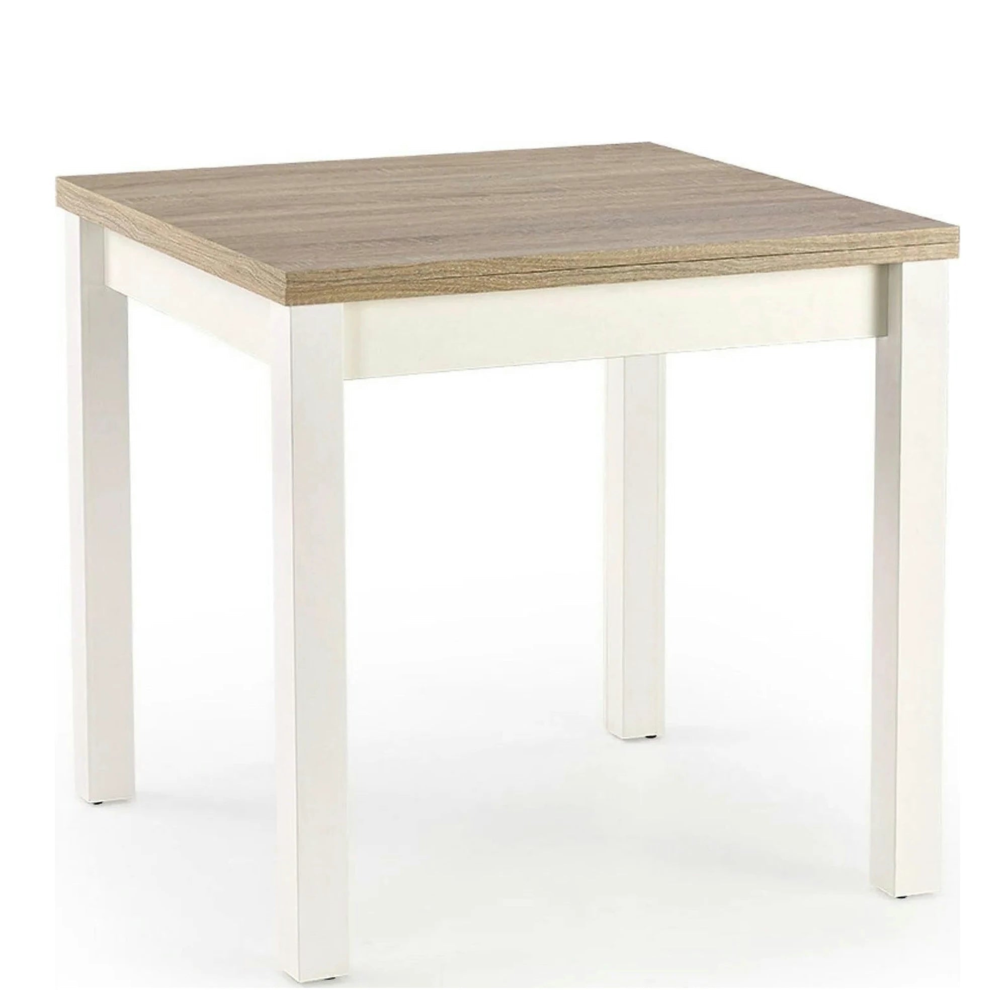 Masa extensibila GRACJAN, stejar sonoma/alb, PAL, 80/160x80x76 cm