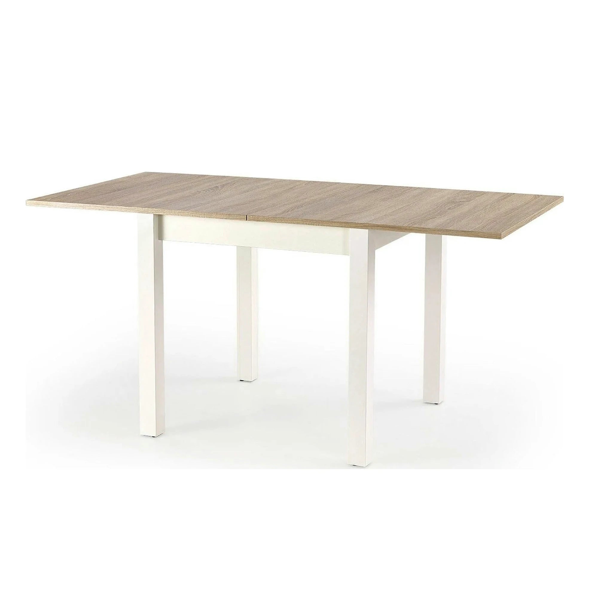 Masa extensibila GRACJAN, stejar sonoma/alb, PAL, 80/160x80x76 cm