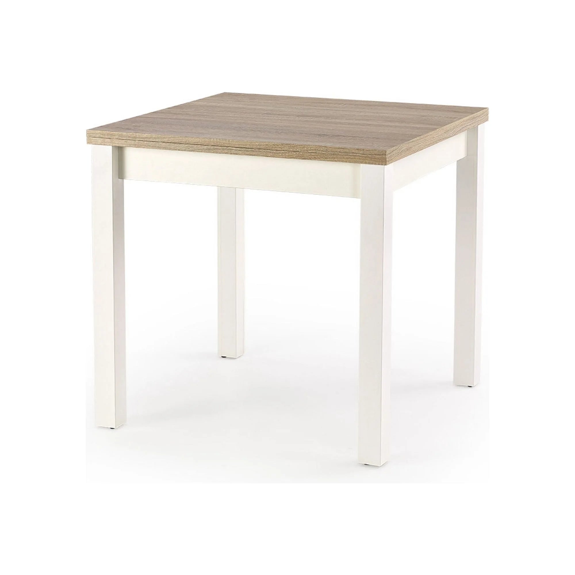 Masa extensibila GRACJAN, stejar sonoma/alb, PAL, 80/160x80x76 cm