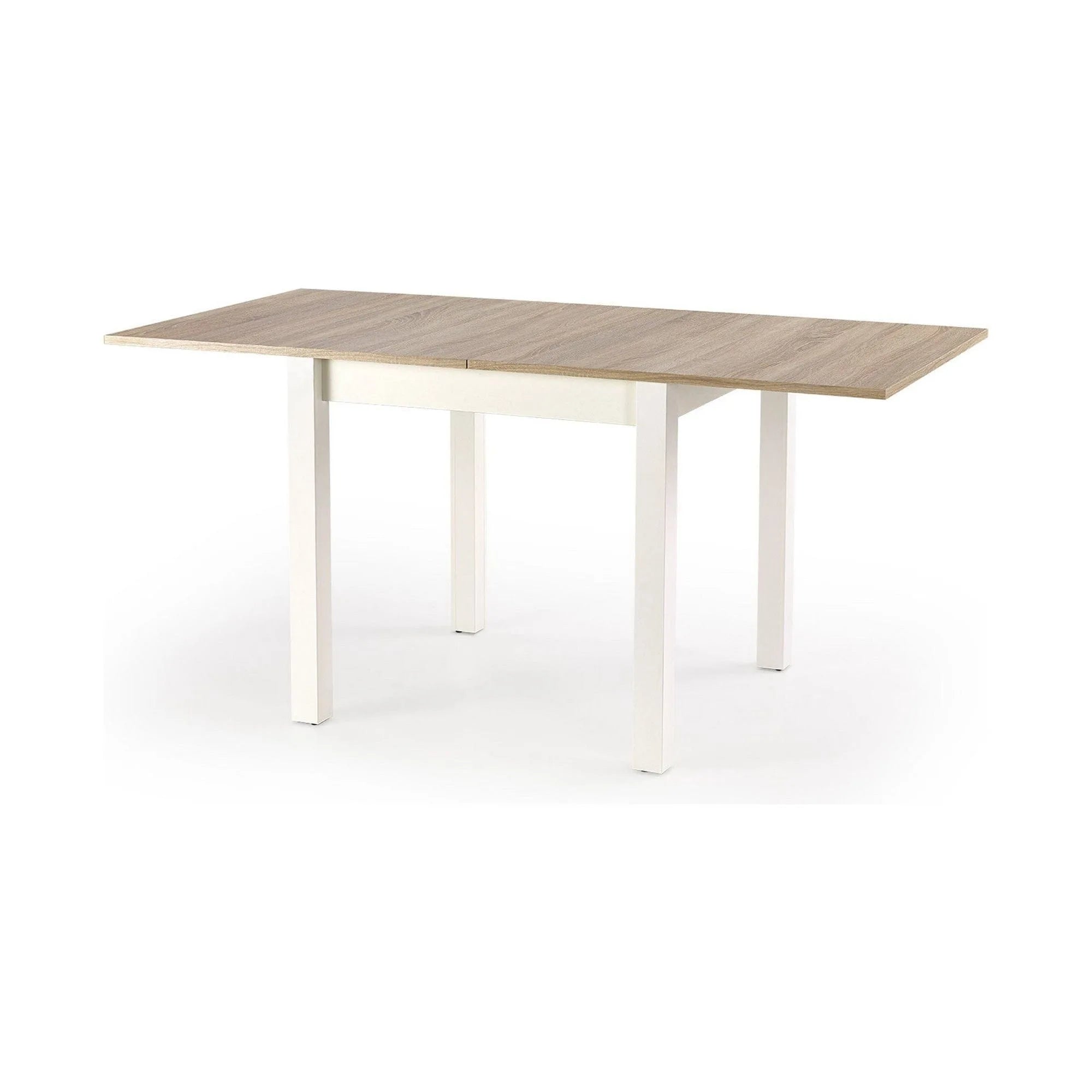 Masa extensibila GRACJAN, stejar sonoma/alb, PAL, 80/160x80x76 cm