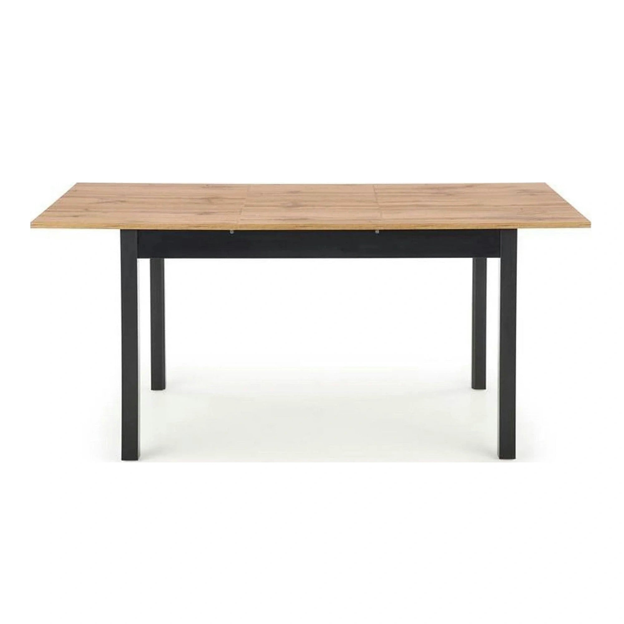 Masa extensibila GREG, stejar/negru, PAL, 124/168x74x75 cm