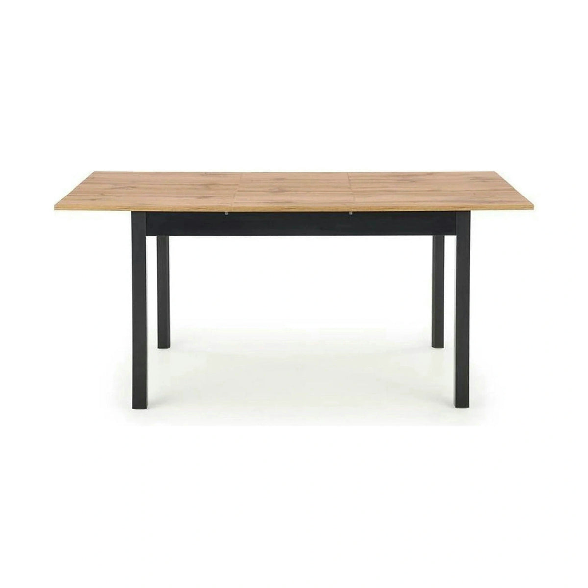 Masa extensibila GREG, stejar/negru, PAL, 124/168x74x75 cm