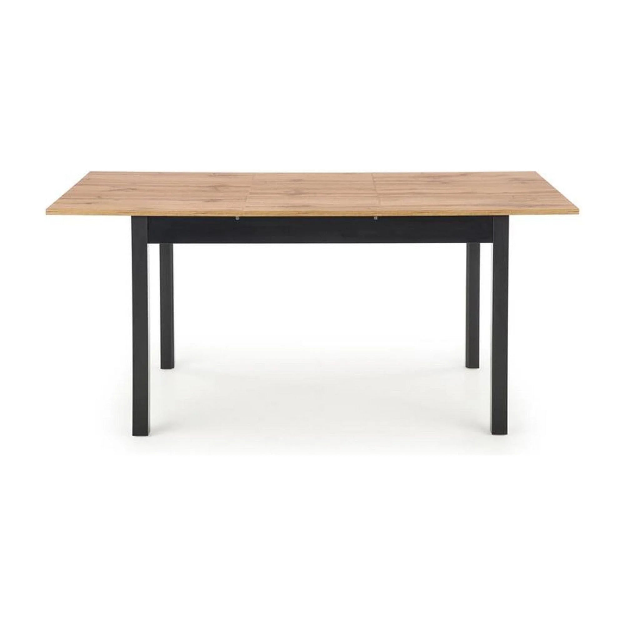 Masa extensibila GREG, stejar/negru, PAL, 124/168x74x75 cm