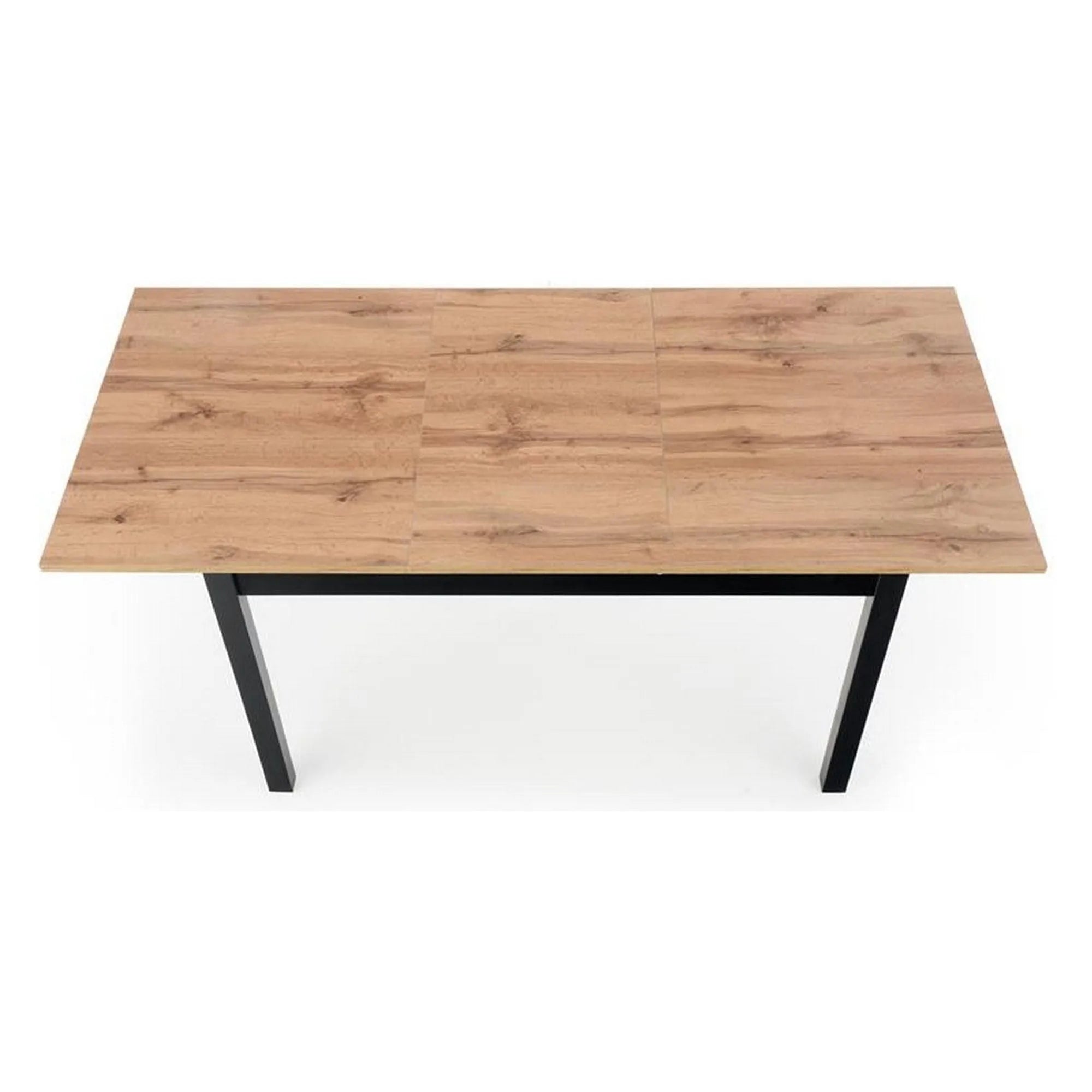 Masa extensibila GREG, stejar/negru, PAL, 124/168x74x75 cm