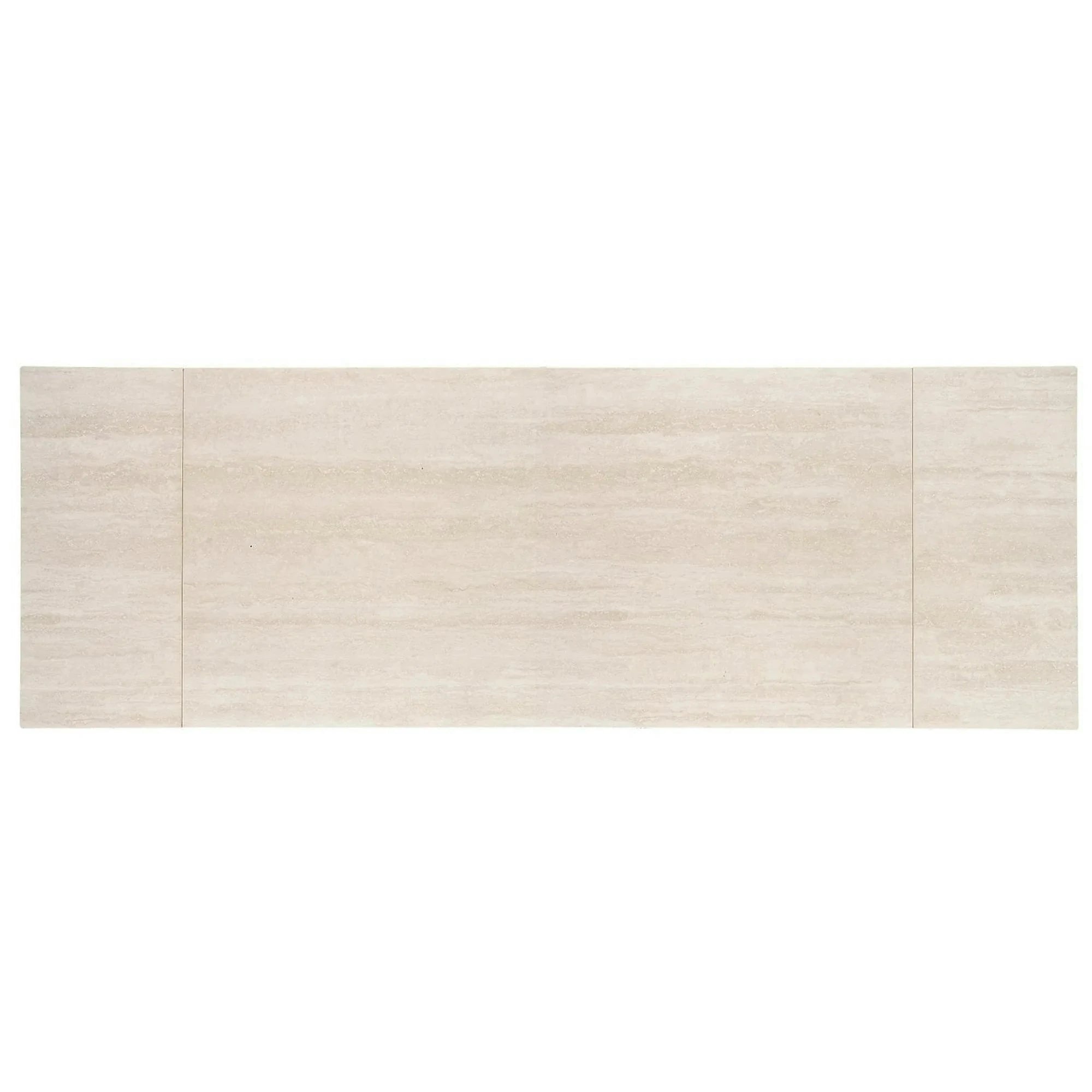 Masa extensibila HILARIO, travertin/casmir, piatra sinterizata/metal, 180/260x90x75 cm