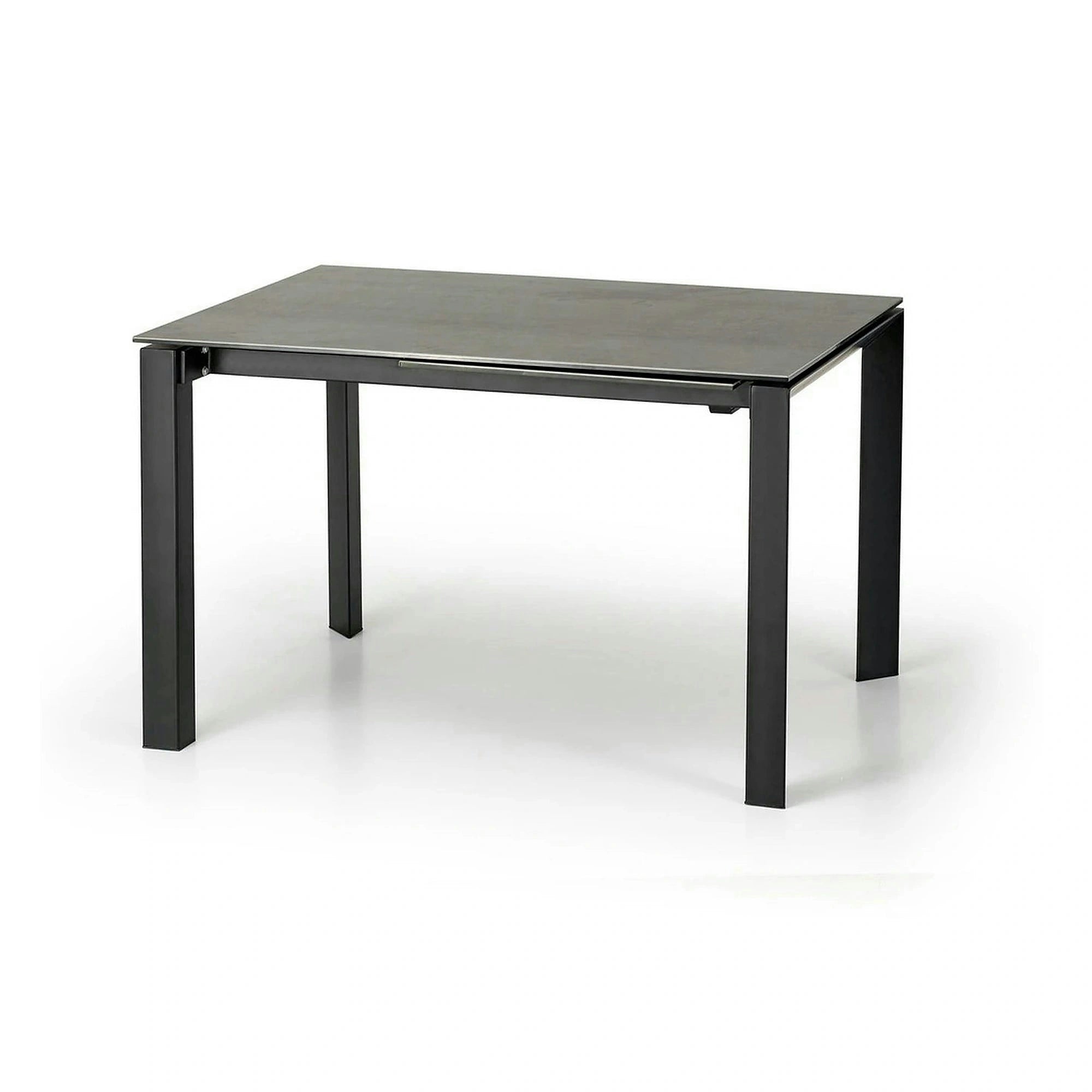 Masa extensibila HORIZON, gri/negru, ceramica, 120/180x85x76 cm