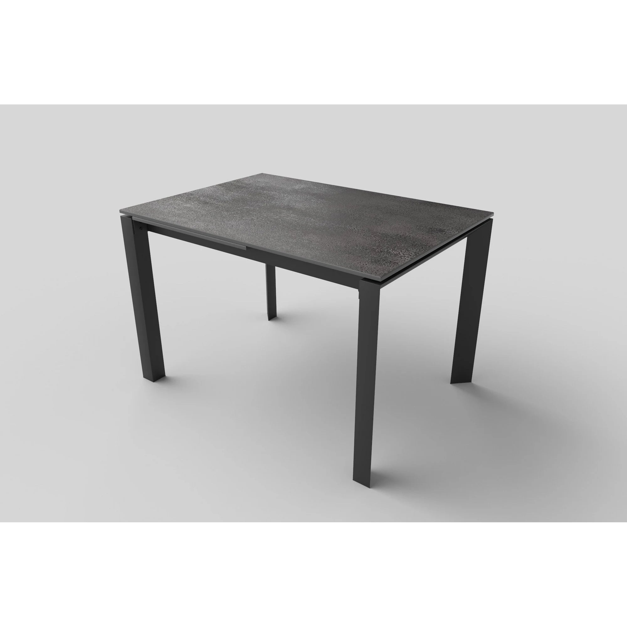 Masa extensibila HORIZON, gri/negru, ceramica, 120/180x85x76 cm