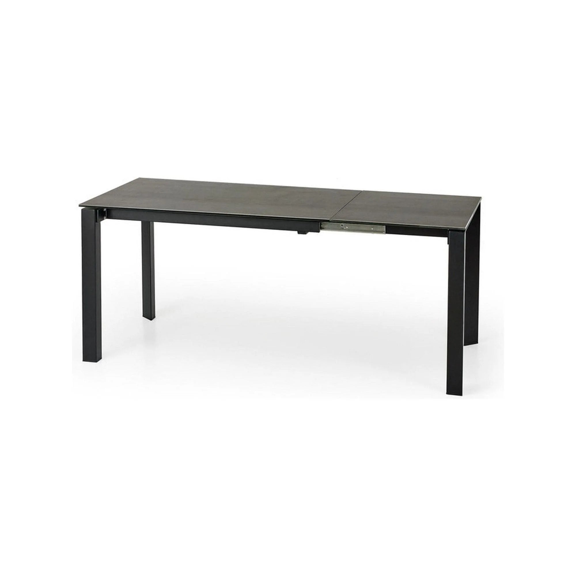 Masa extensibila HORIZON, gri/negru, ceramica, 120/180x85x76 cm