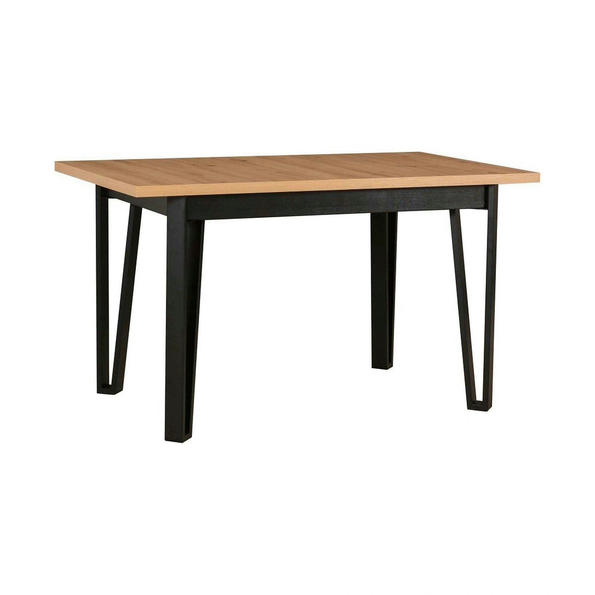 Masa extensibila IKON 5, negru/stejar artisan, lemn de fag/PAL, 140/180x80x79 cm