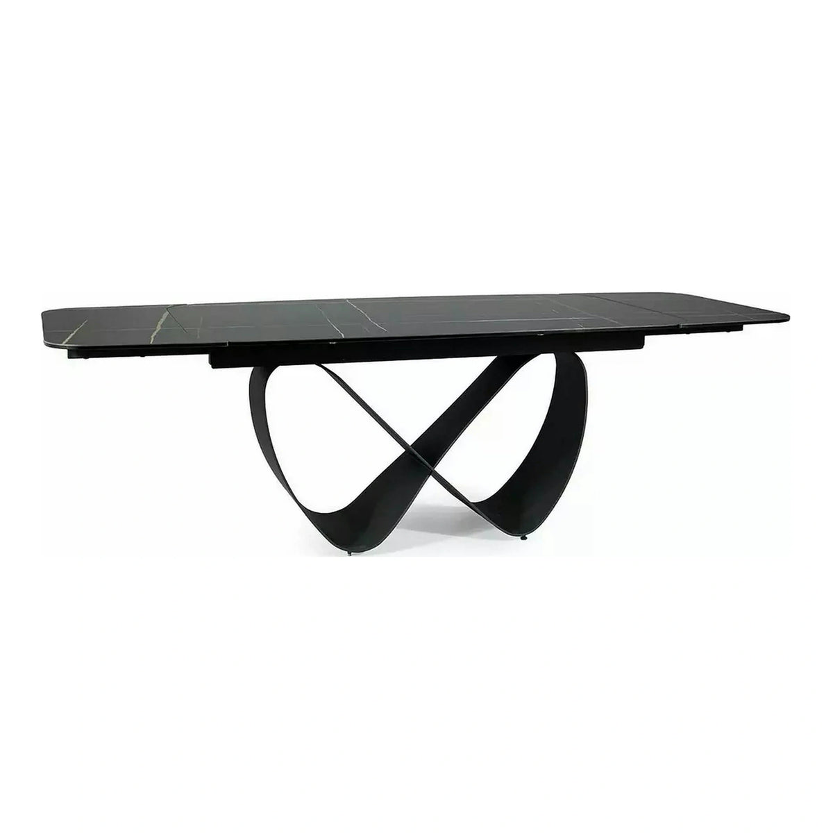 Masa extensibila INFINITY CERAMIC, negru, sticla securizata/ceramica, 160/240x95x76 cm