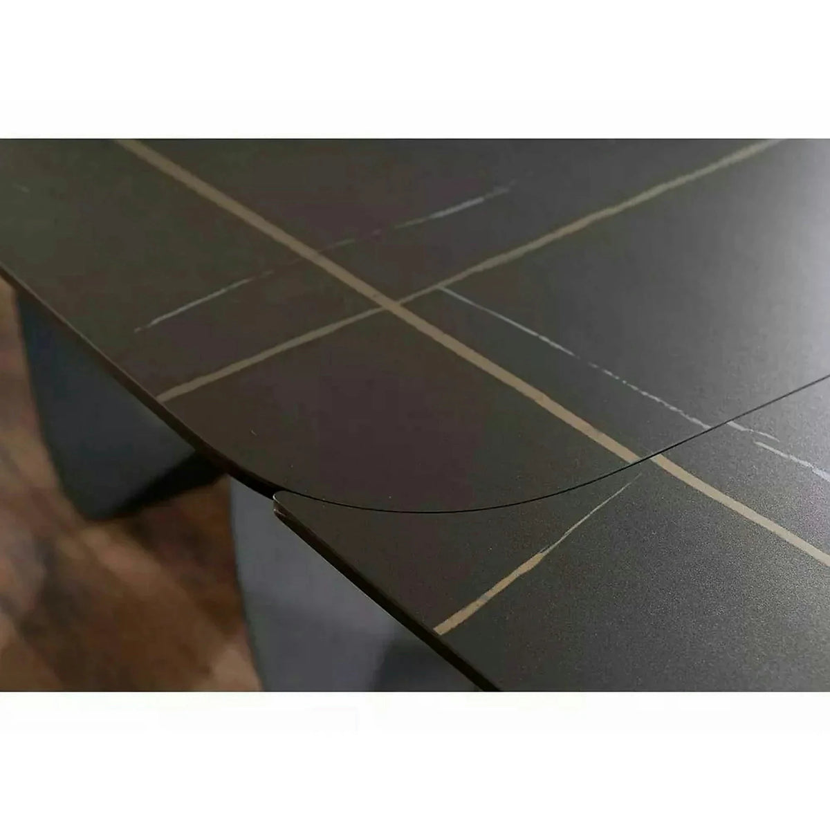Masa extensibila INFINITY CERAMIC, negru, sticla securizata/ceramica, 160/240x95x76 cm