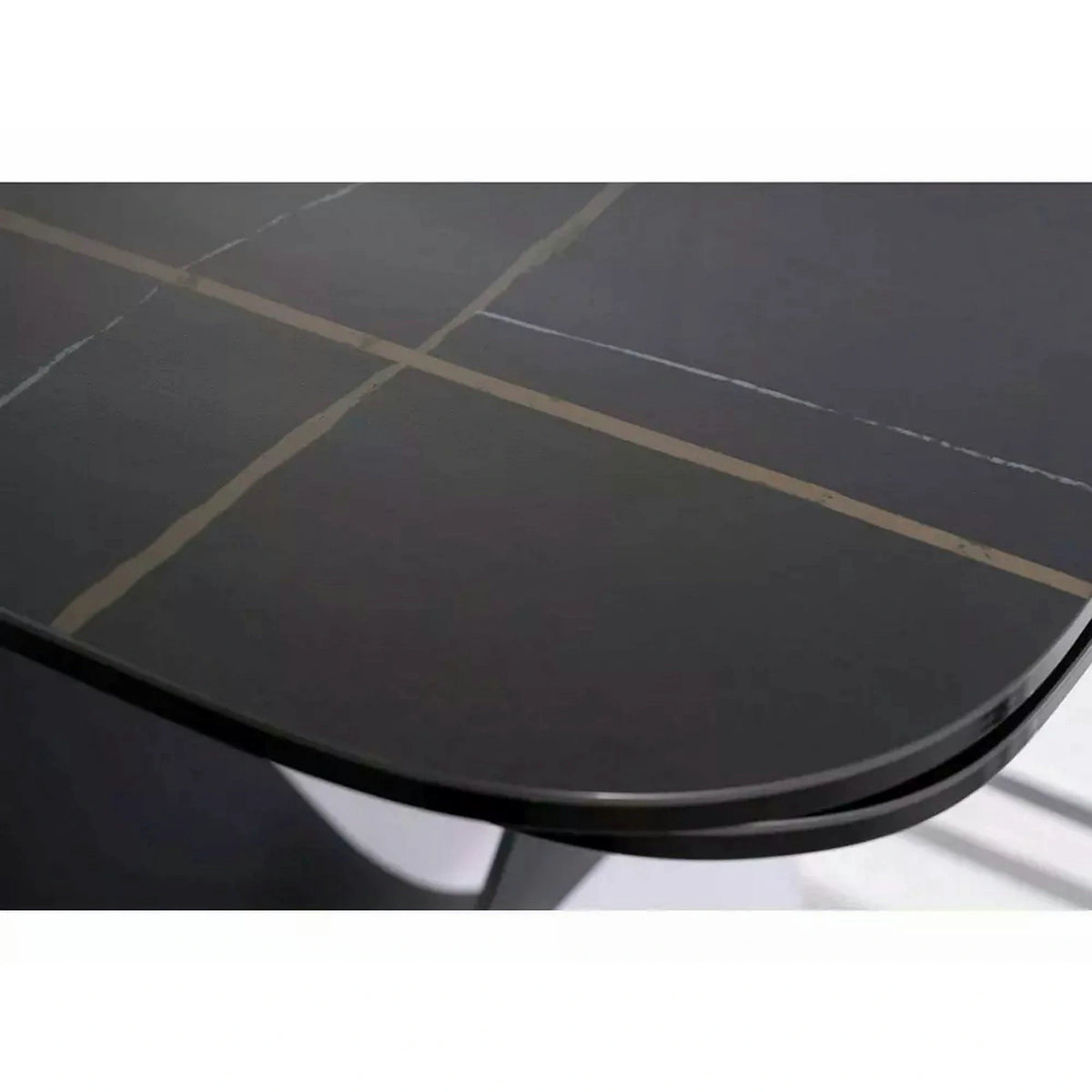 Masa extensibila INFINITY CERAMIC, negru, sticla securizata/ceramica, 160/240x95x76 cm