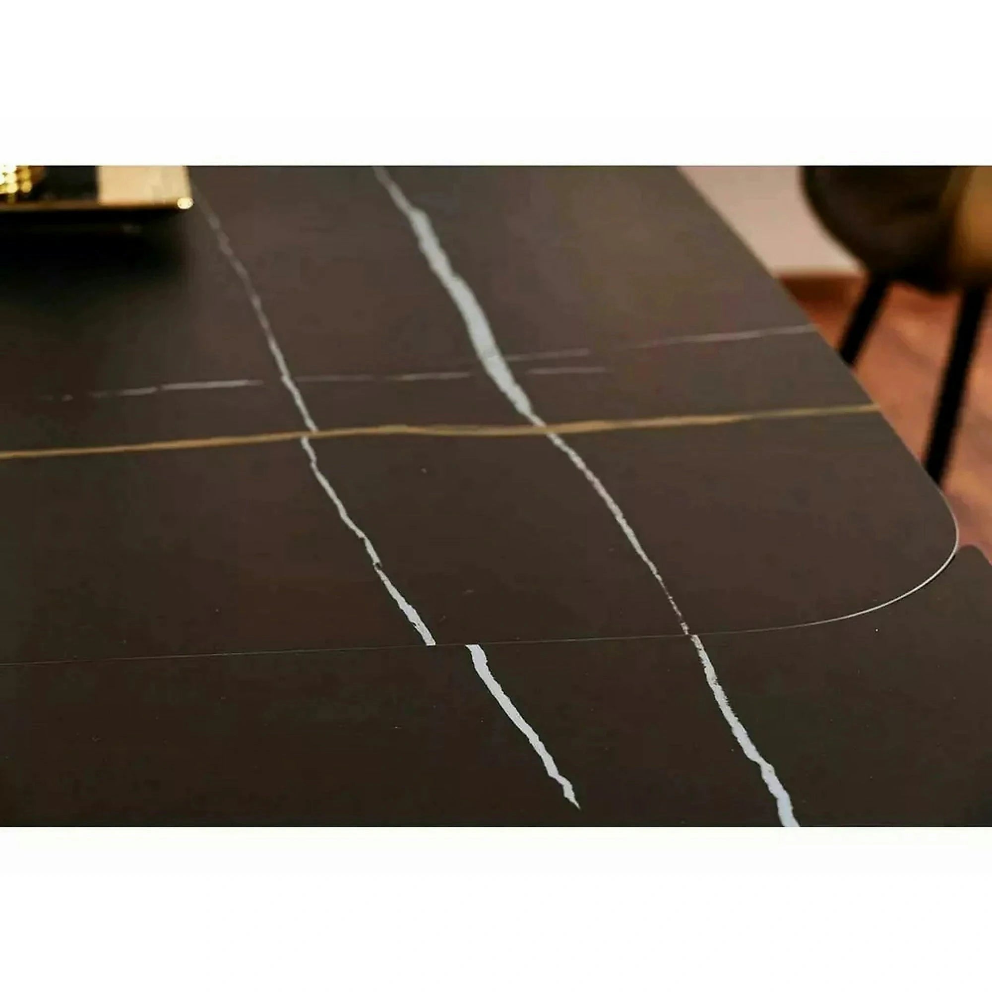 Masa extensibila INFINITY CERAMIC, negru, sticla securizata/ceramica, 160/240x95x76 cm