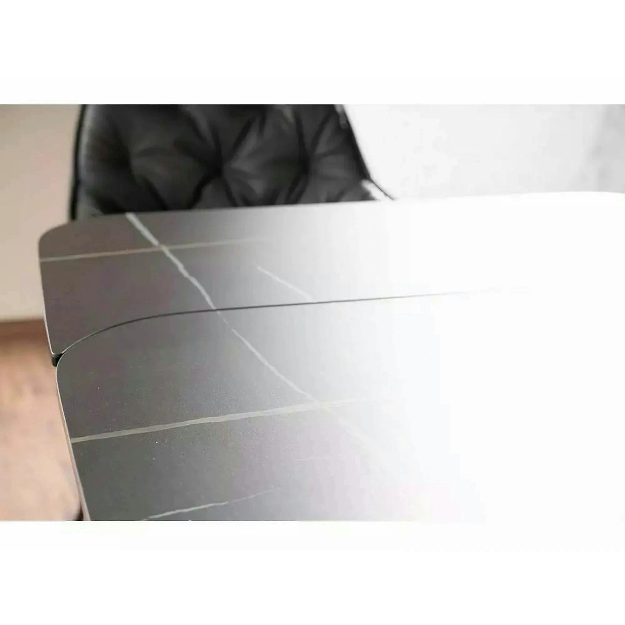 Masa extensibila INFINITY CERAMIC, negru, sticla securizata/ceramica, 160/240x95x76 cm