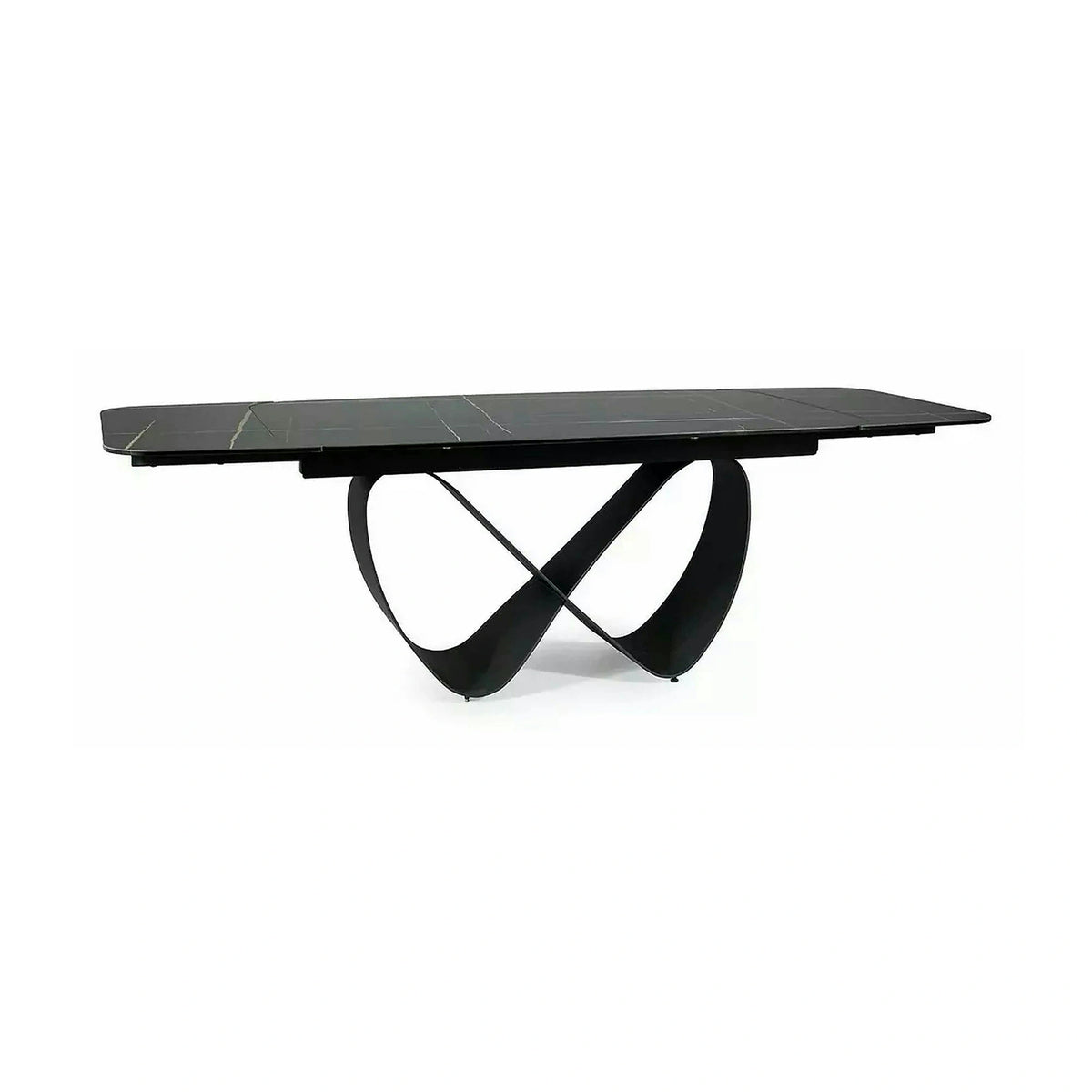 Masa extensibila INFINITY CERAMIC, negru, sticla securizata/ceramica, 160/240x95x76 cm