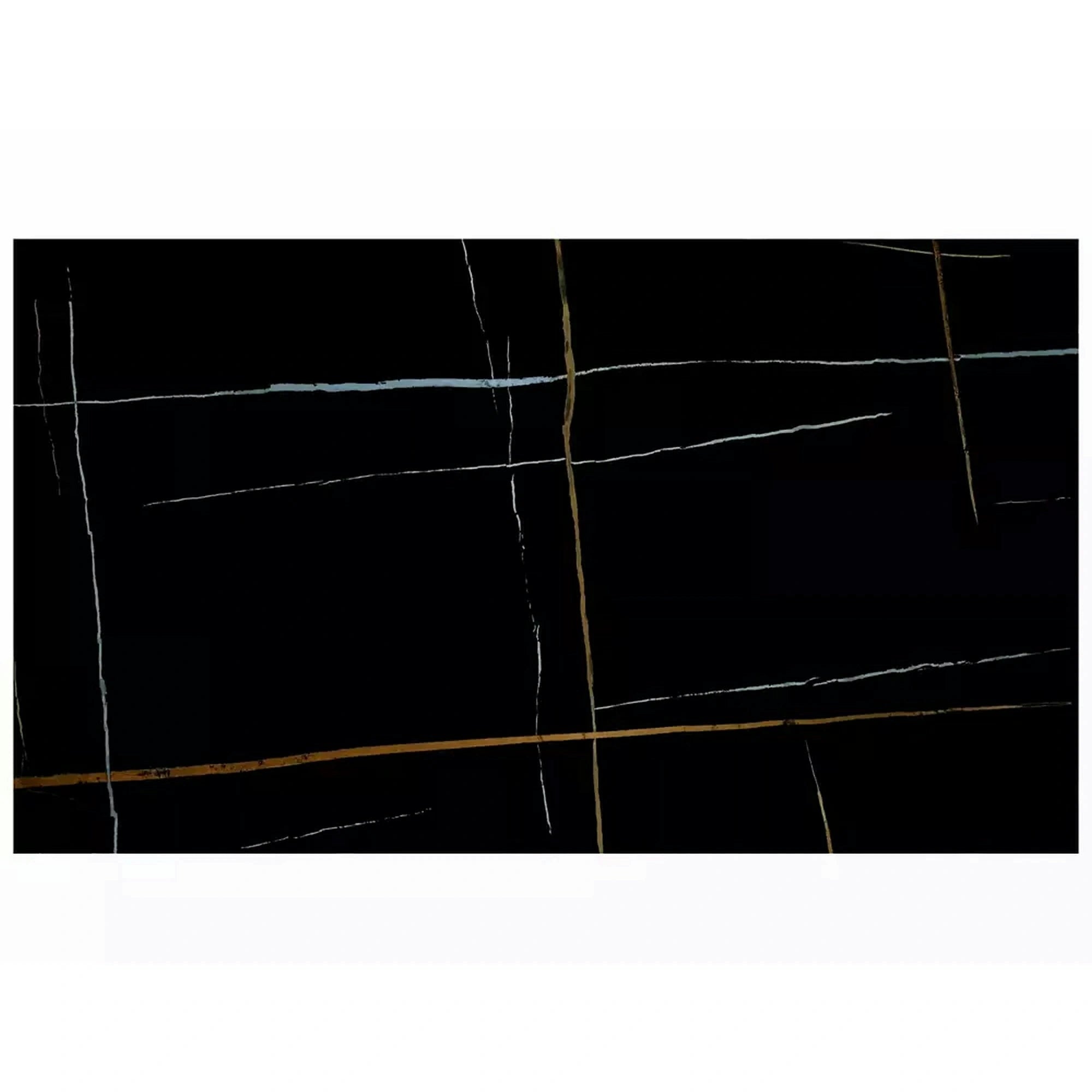 Masa extensibila INFINITY CERAMIC, negru, sticla securizata/ceramica, 160/240x95x76 cm
