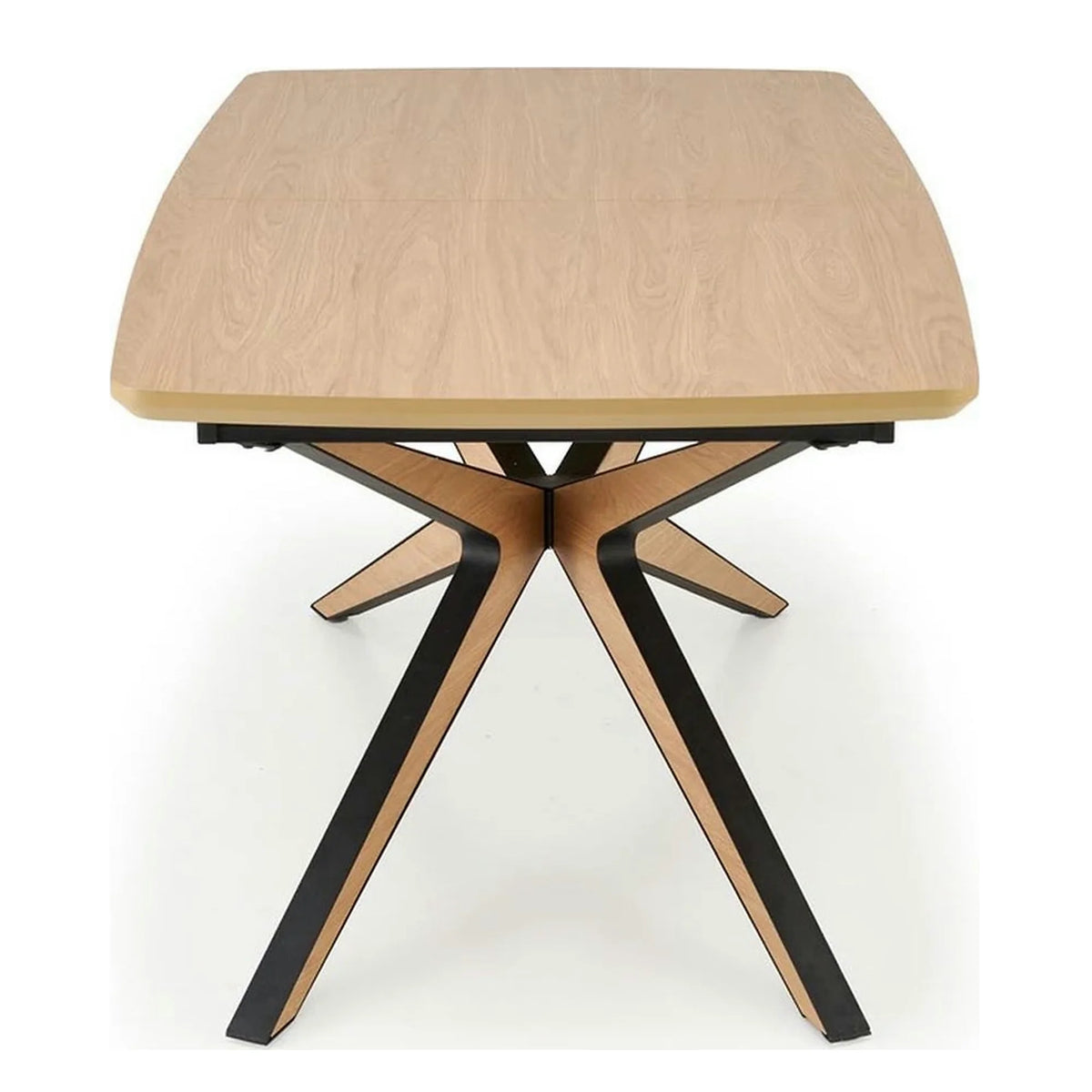 Masa extensibila JAMES, stejar/negru, 160/220x90x76 cm