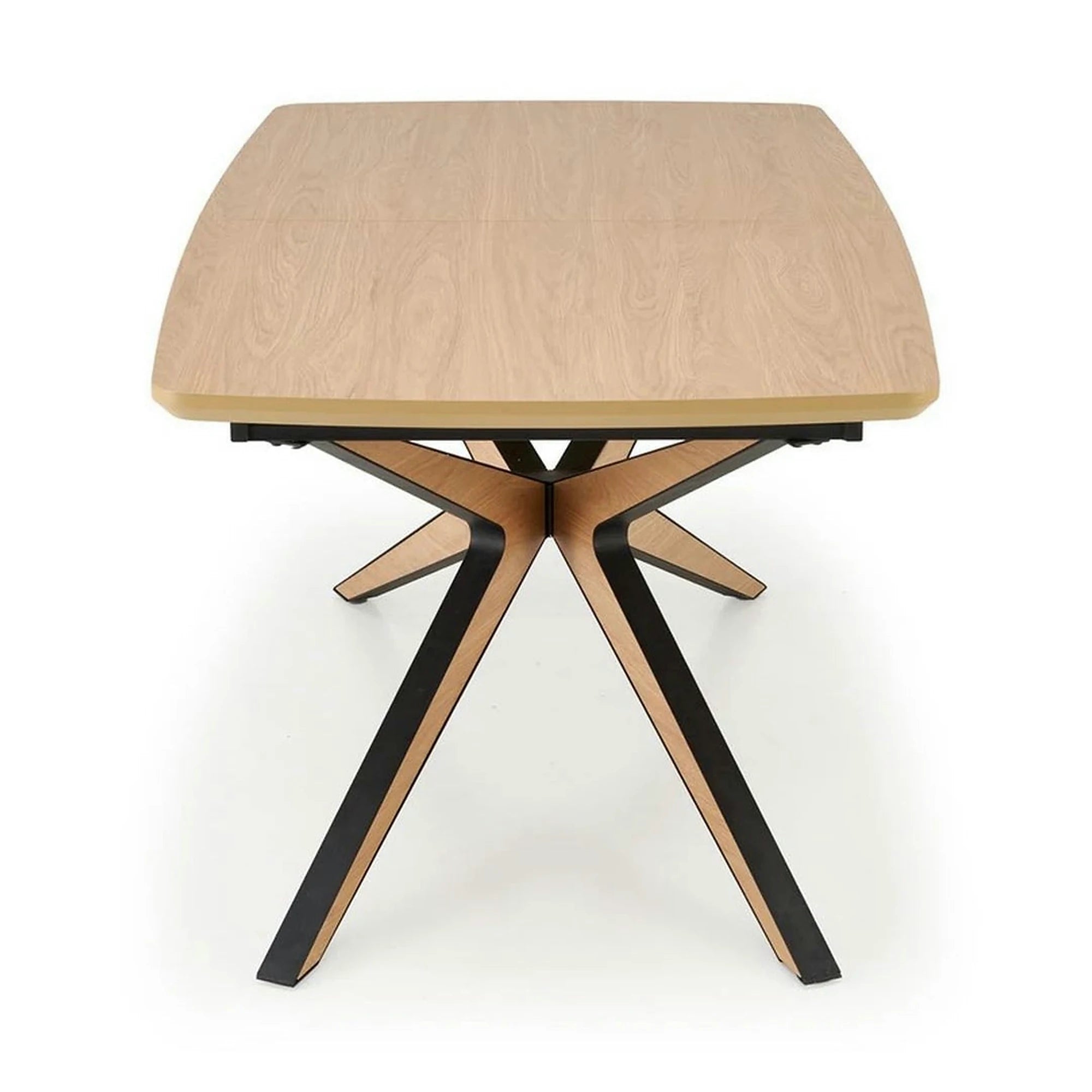 Masa extensibila JAMES, stejar/negru, 160/220x90x76 cm